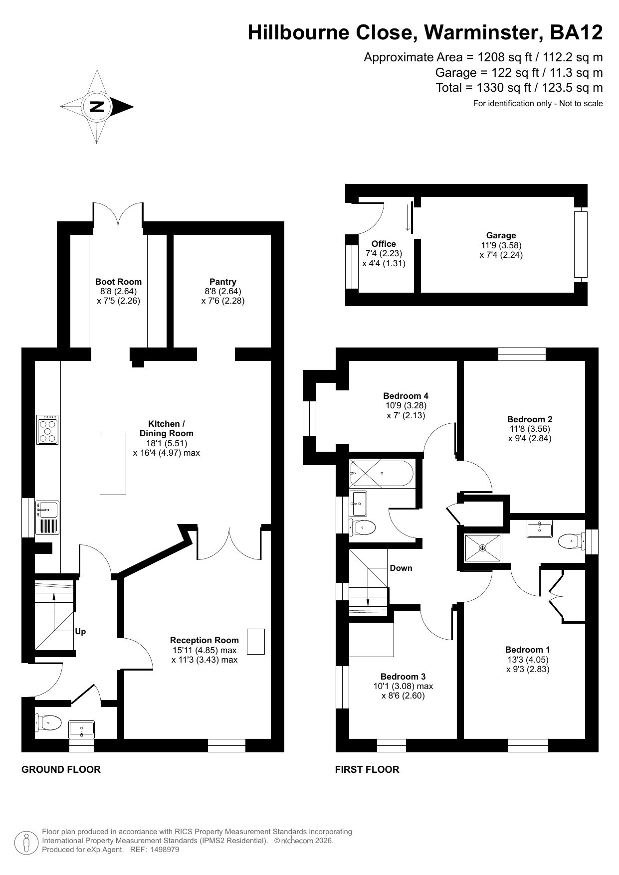 37, Hillbourne Close, Warminster floorplan