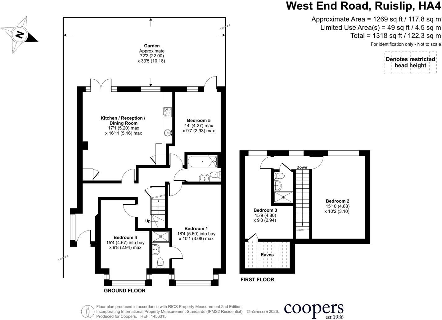 318, West End Road, Ruislip floorplan