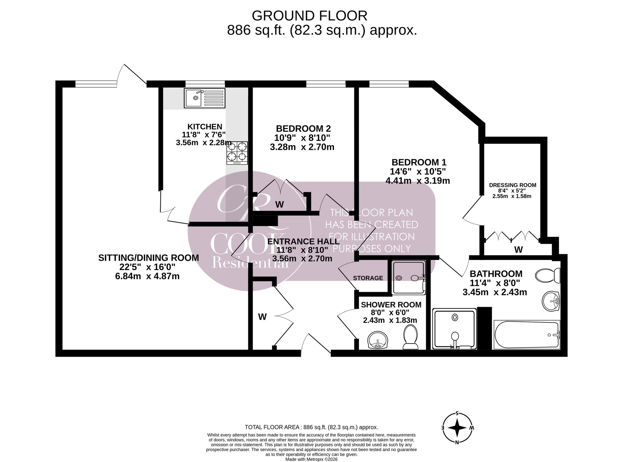 Apt 14, New Court Lansdown Road, Cheltenham floorplan
