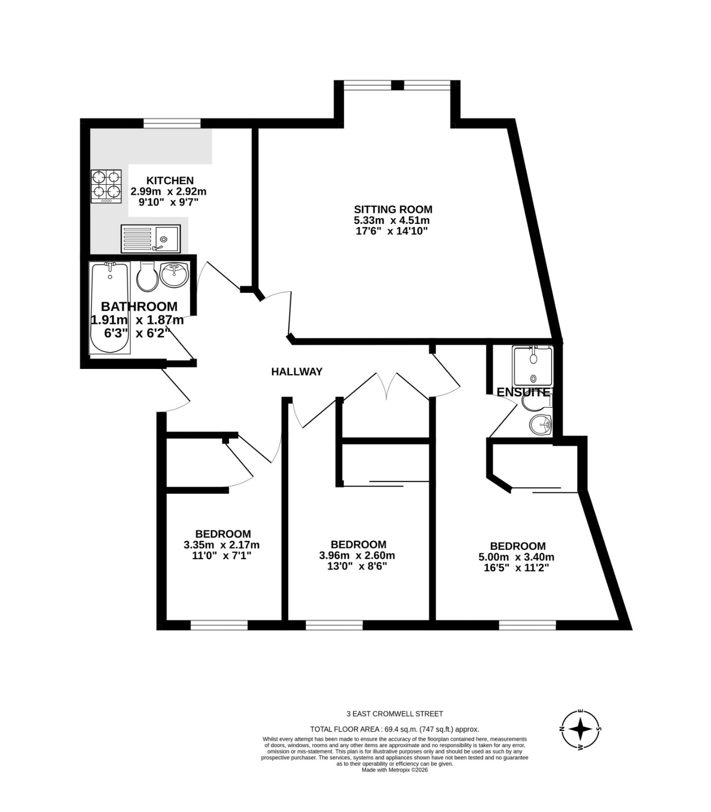 3/6 East Cromwell Street, Edinburgh floorplan