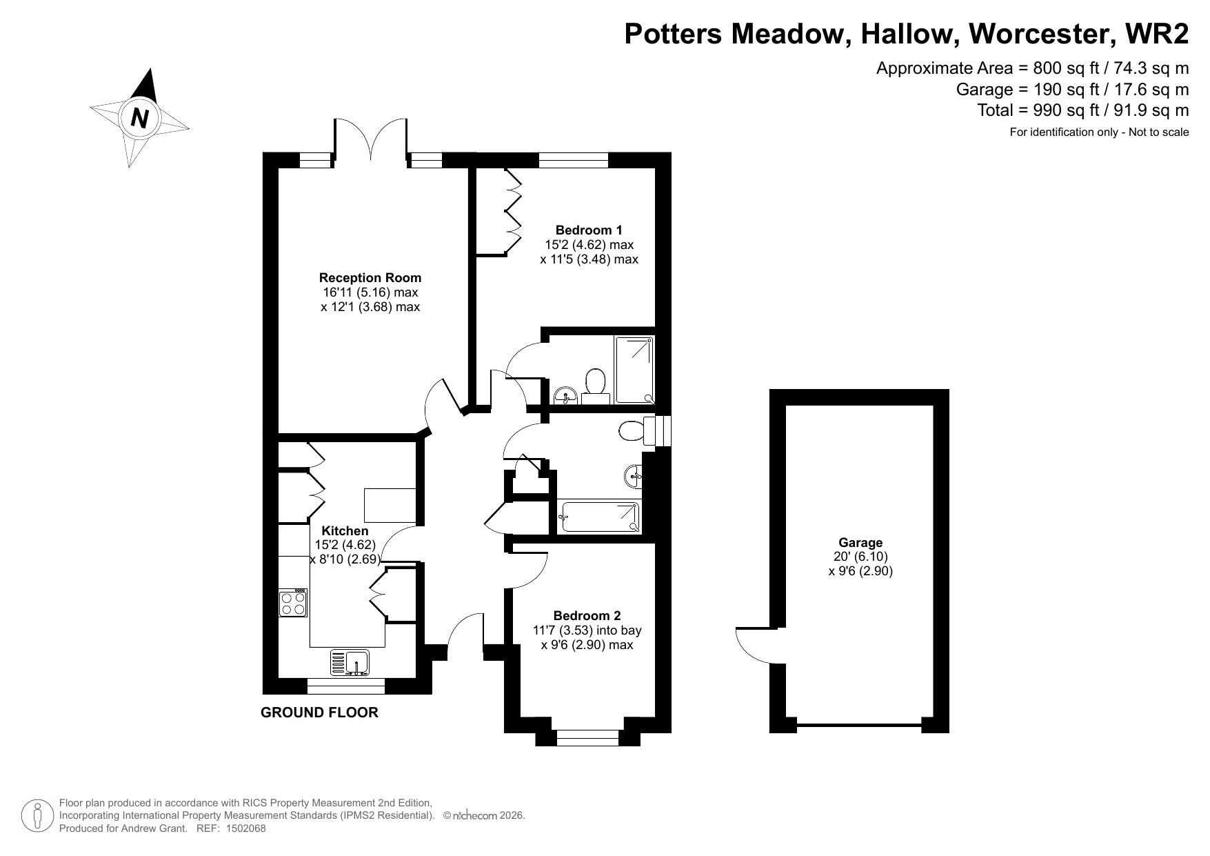 10, Potters Meadow, Worcester floorplan
