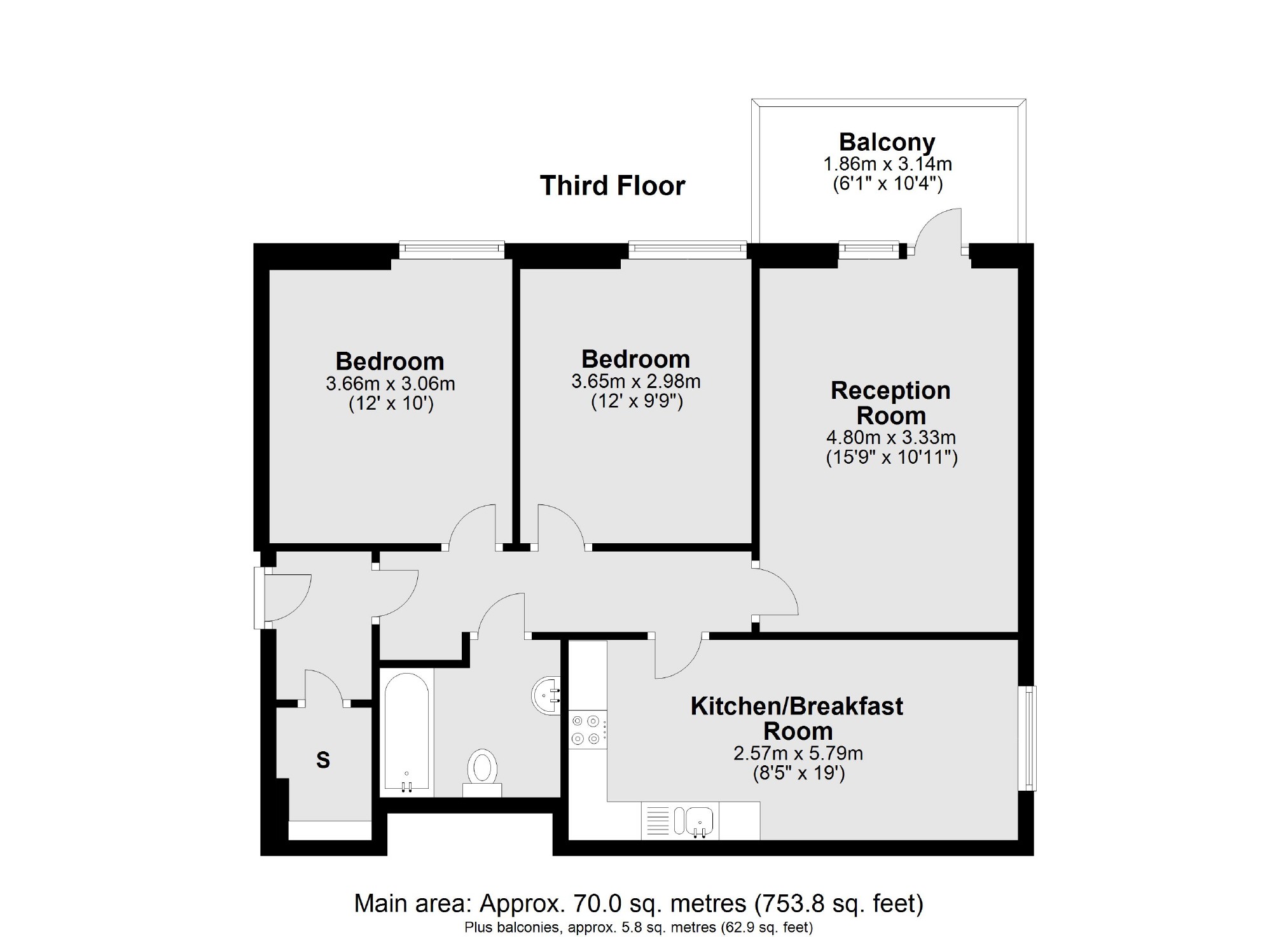 Limerick Close, London SW12, 2 bedroom flat for sale 60432698