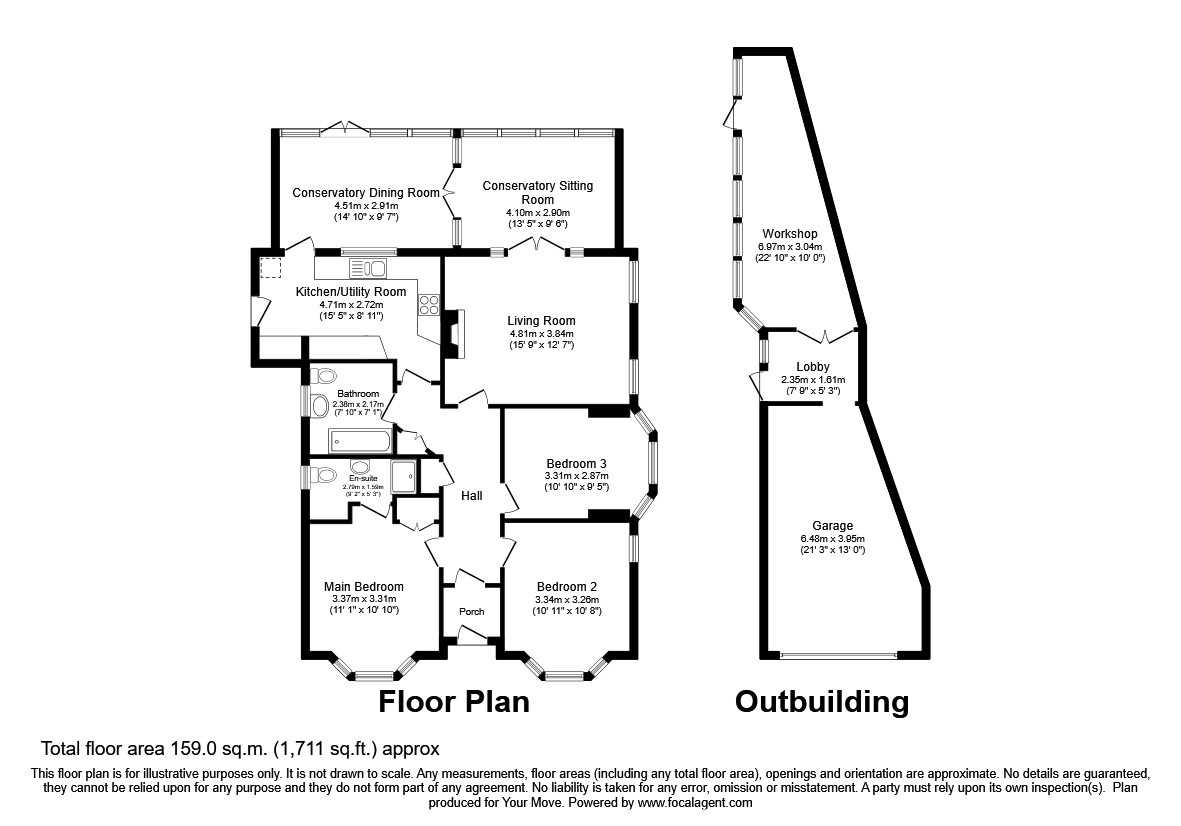Hookhams Lane, Renhold, Bedford, Bedfordshire MK41, 3 bedroom bungalow