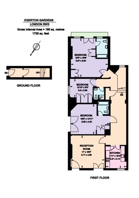 3 Bedrooms Flat to rent in Egerton Gardens, South Kensington SW3