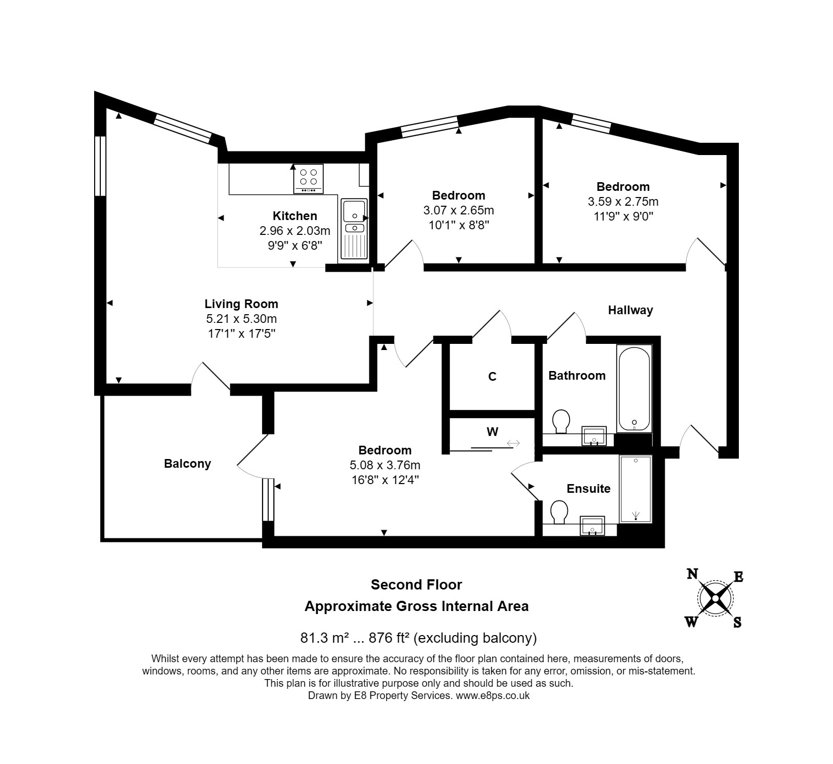 Flat 27, Frilford House, Munda Way, Oxford floorplan