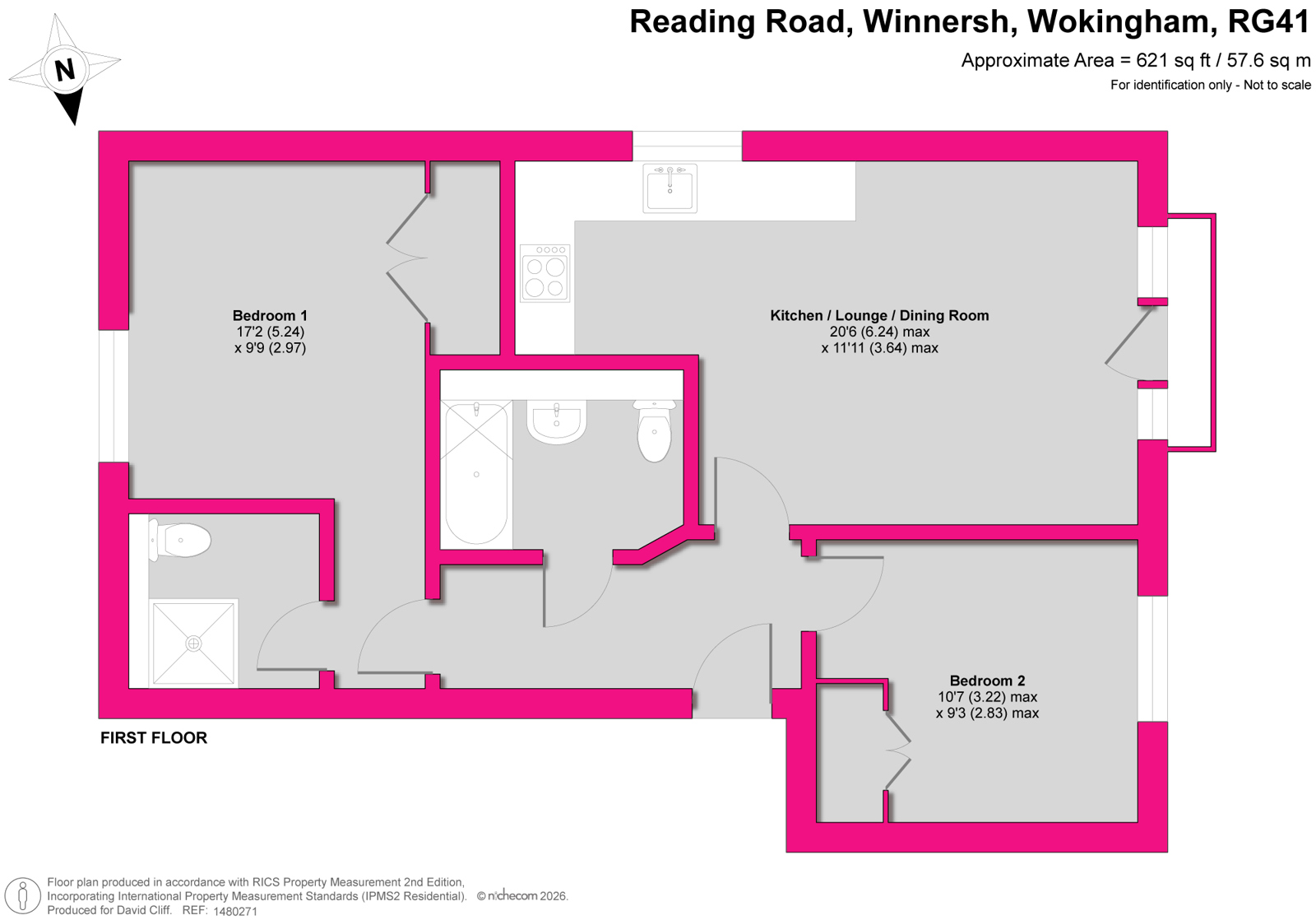 Flat 11, Westbrook Court, 448, Reading Road, Wokingham floorplan