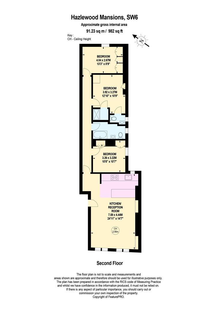 Flat 8, Hazelwood Mansions, Rostrevor Road, London floorplan
