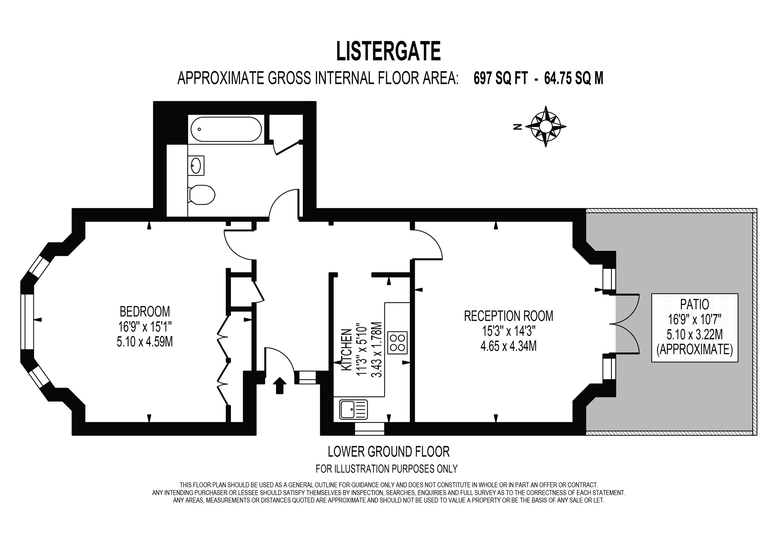 Flat 2, Listergate, 315, Upper Richmond Road, Putney floorplan