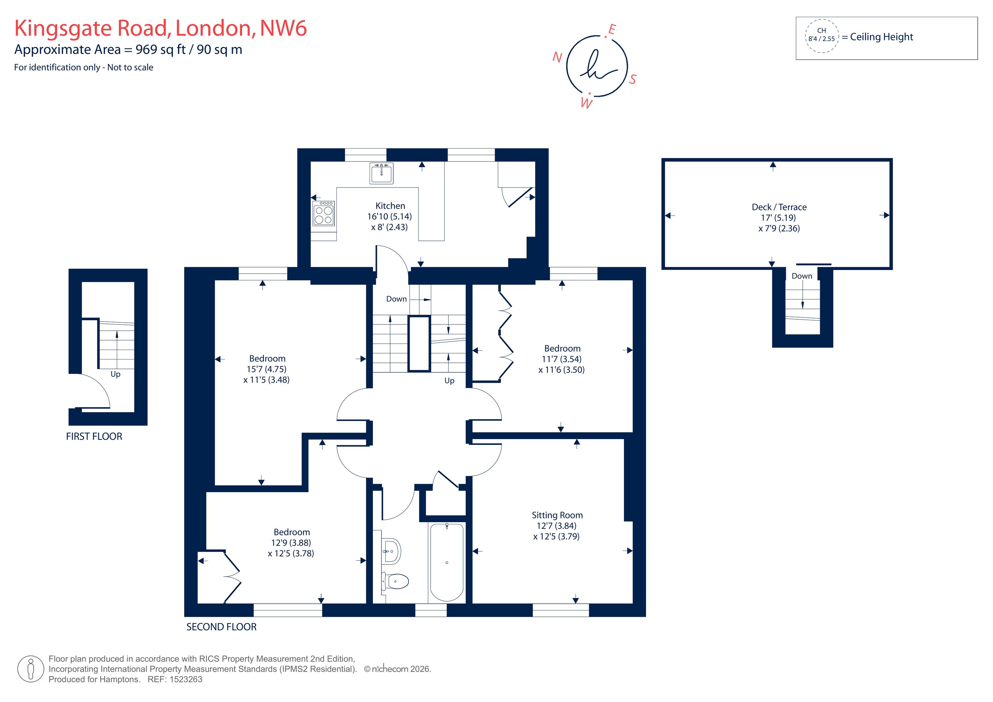 Flat E, 5, Kingsgate Road, London floorplan