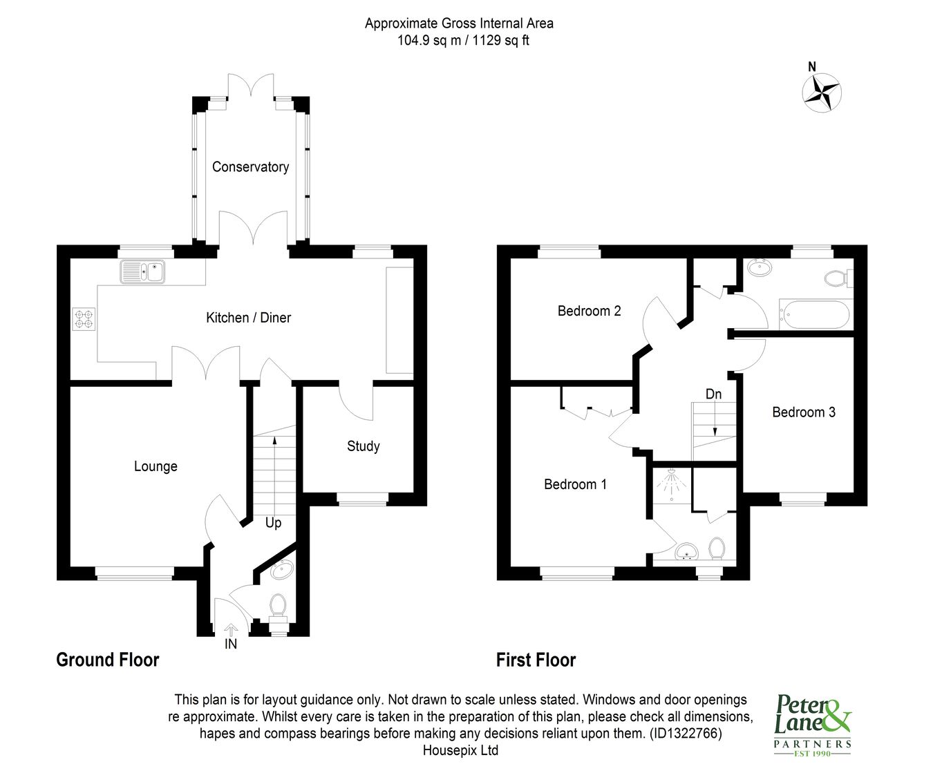 23, Pitfield Close, Huntingdon floorplan
