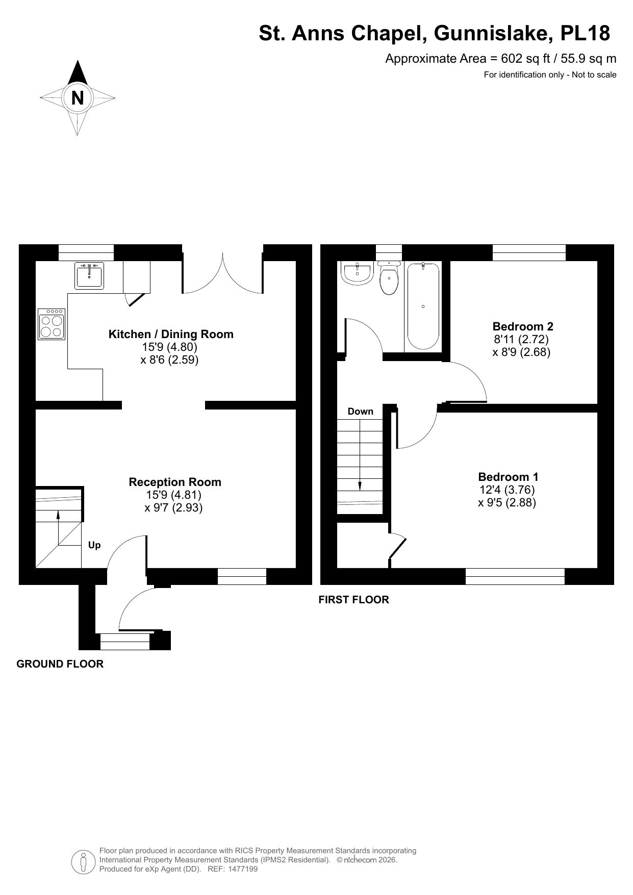5, Mawes Court, Gunnislake floorplan