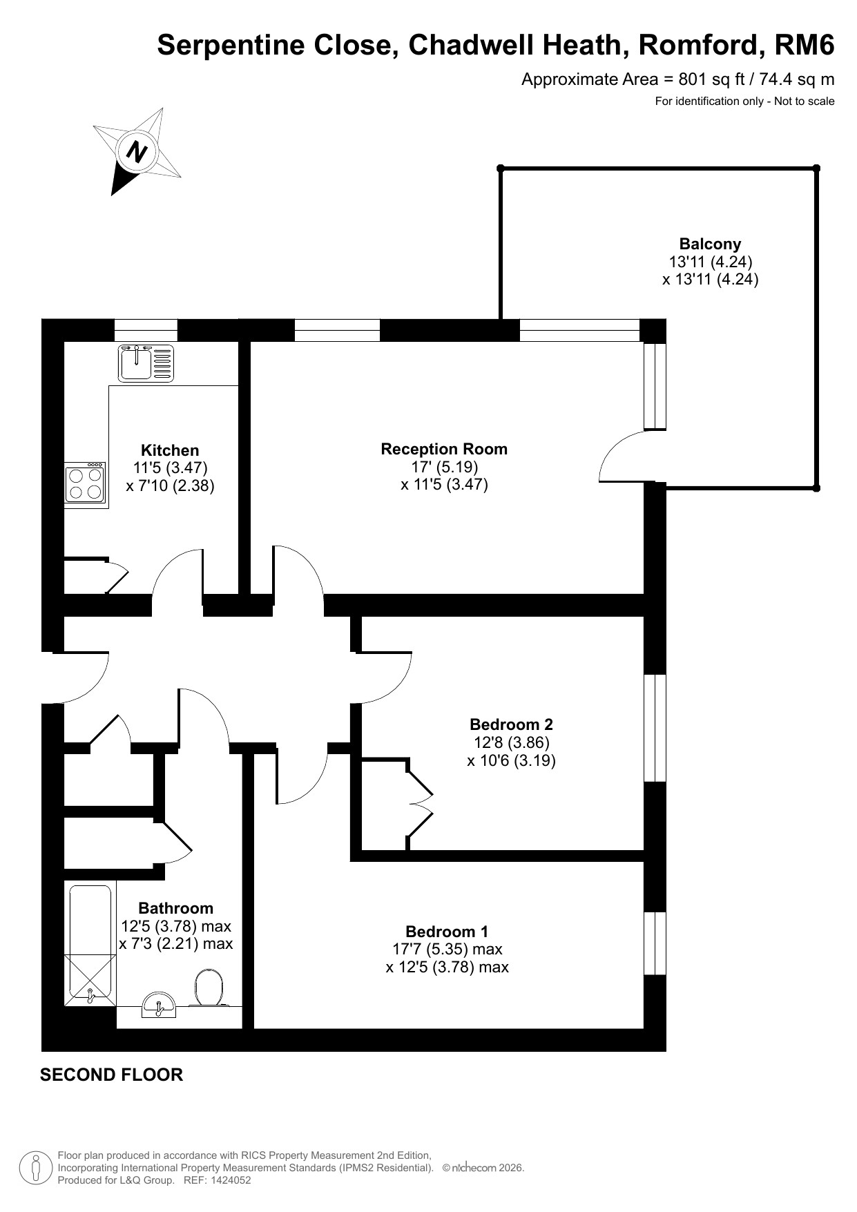 22 TOPAZ COURT , SERPENTINE CLOSE, CHADWELL HEATH, ESSEX floorplan