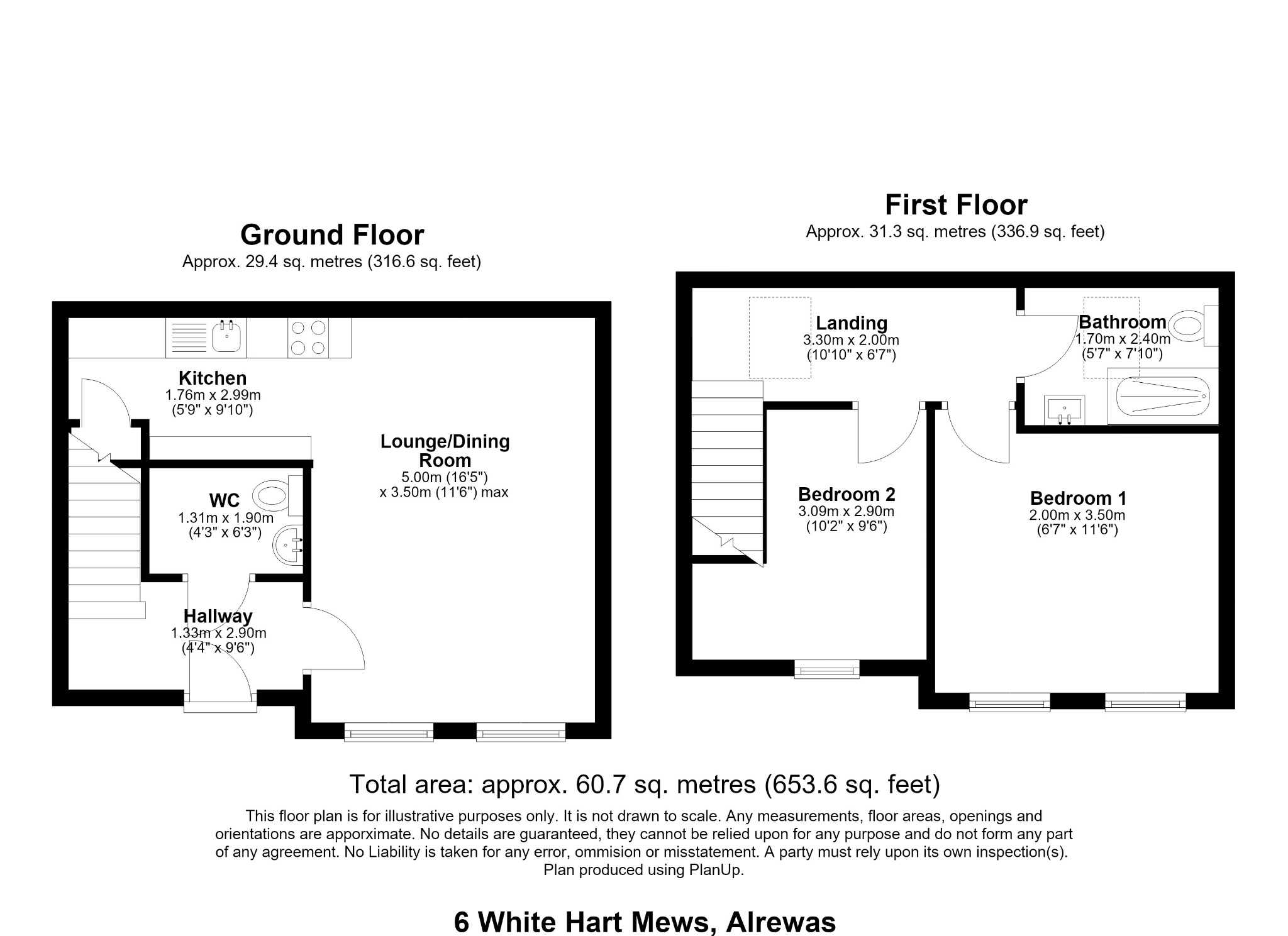 6 White Hart Mews, Alrewas, Staffordshire floorplan