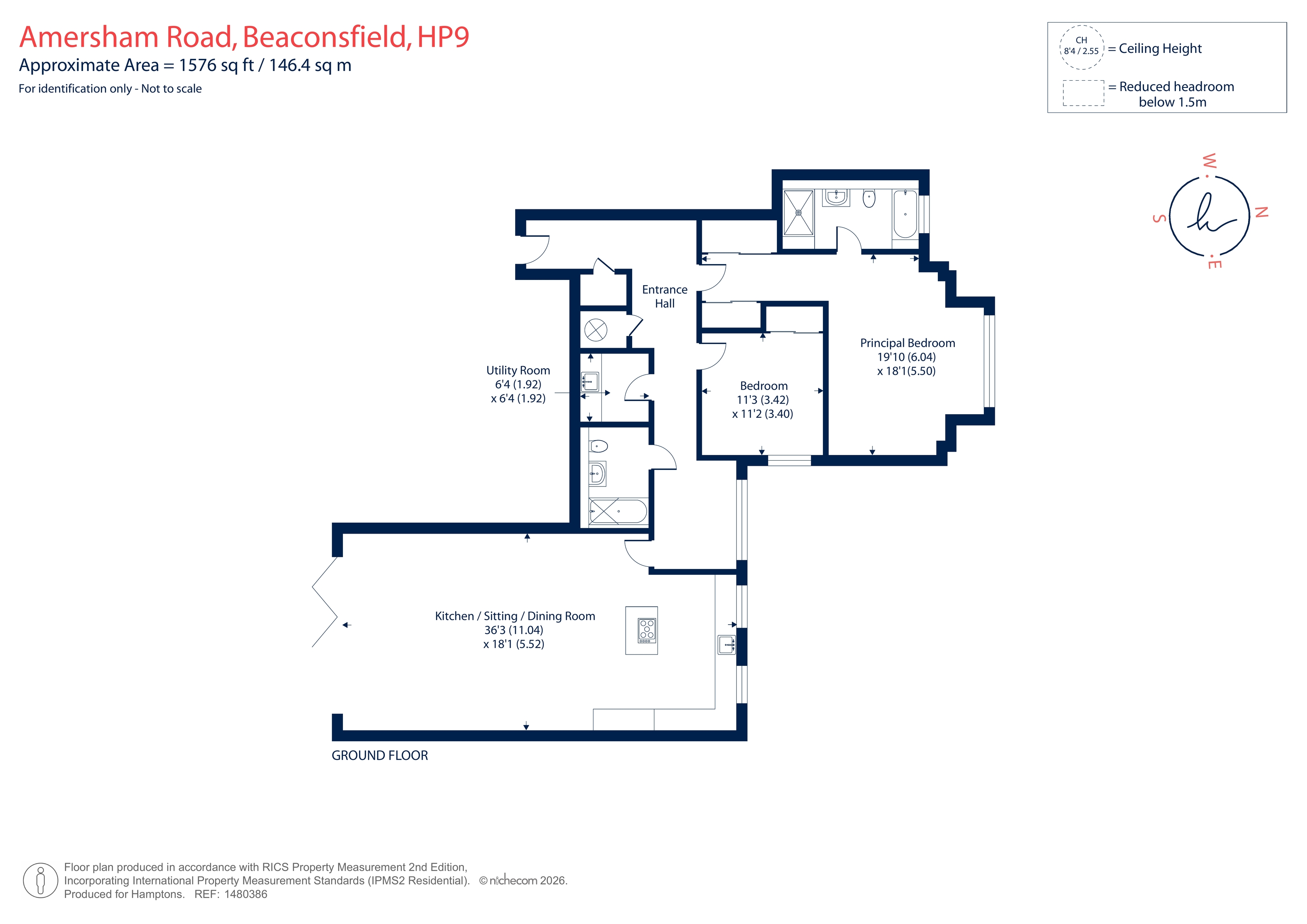 Flat 1, Chesterton House, 153 Amersham Road, Beaconsfield floorplan