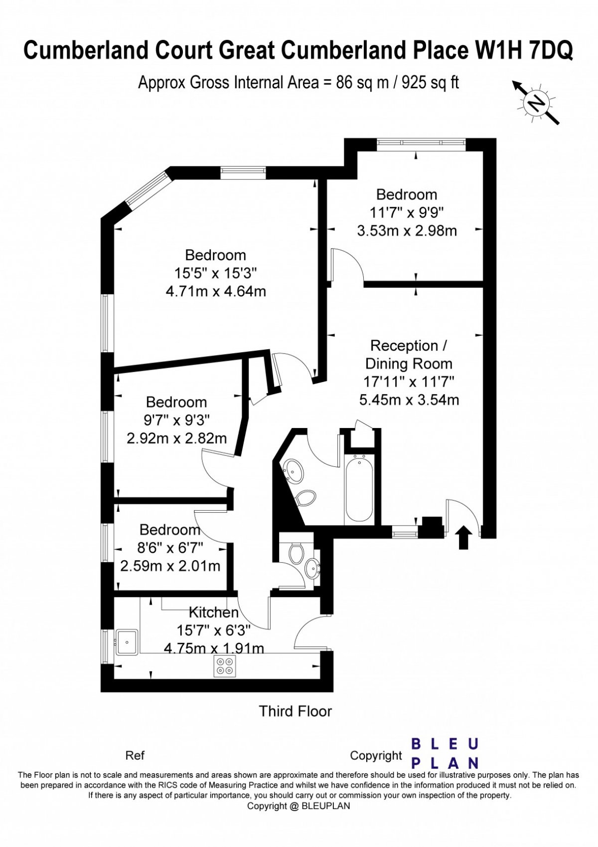 Great Cumberland Place, London floorplan