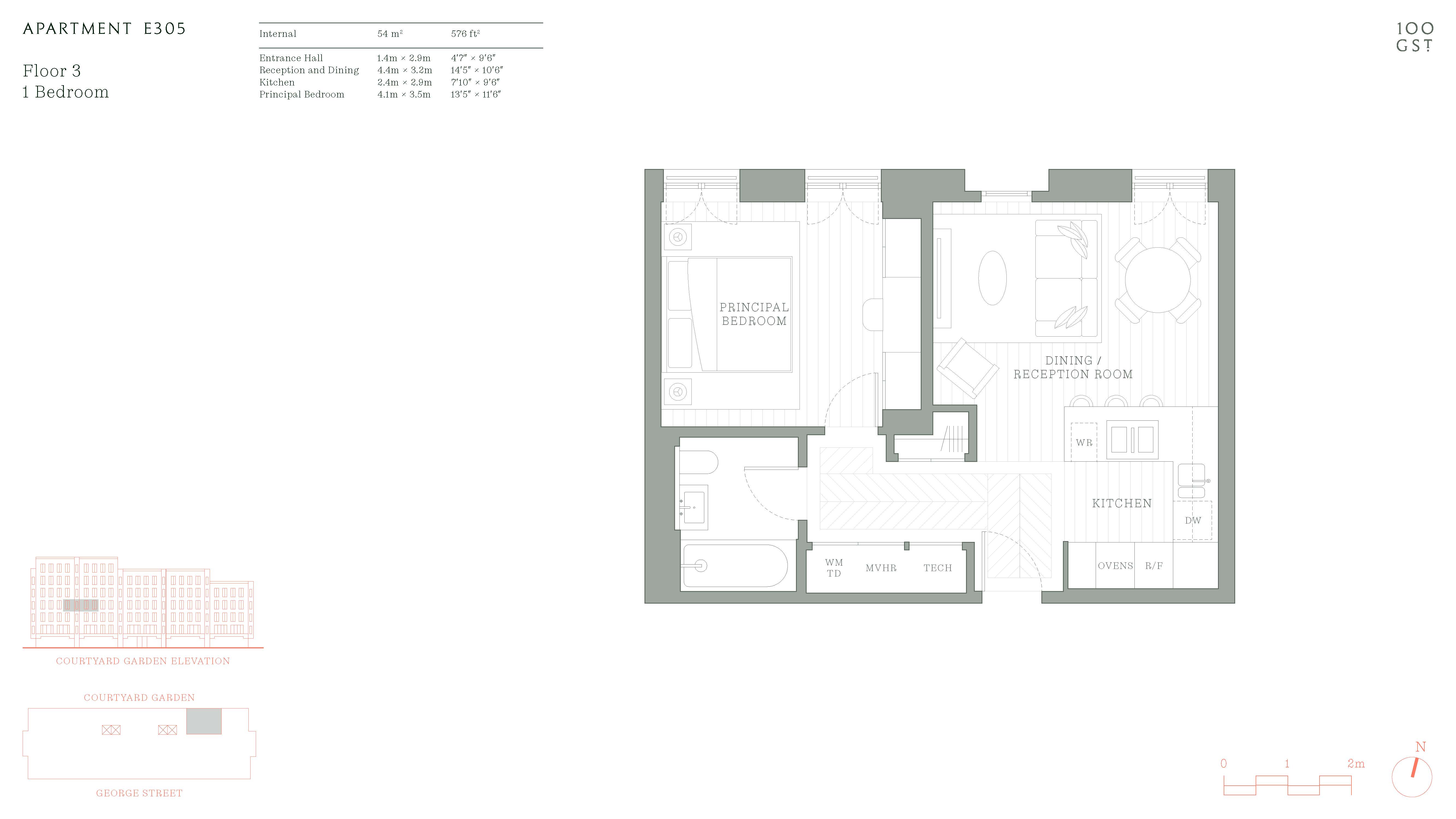 100 George Street, London floorplan