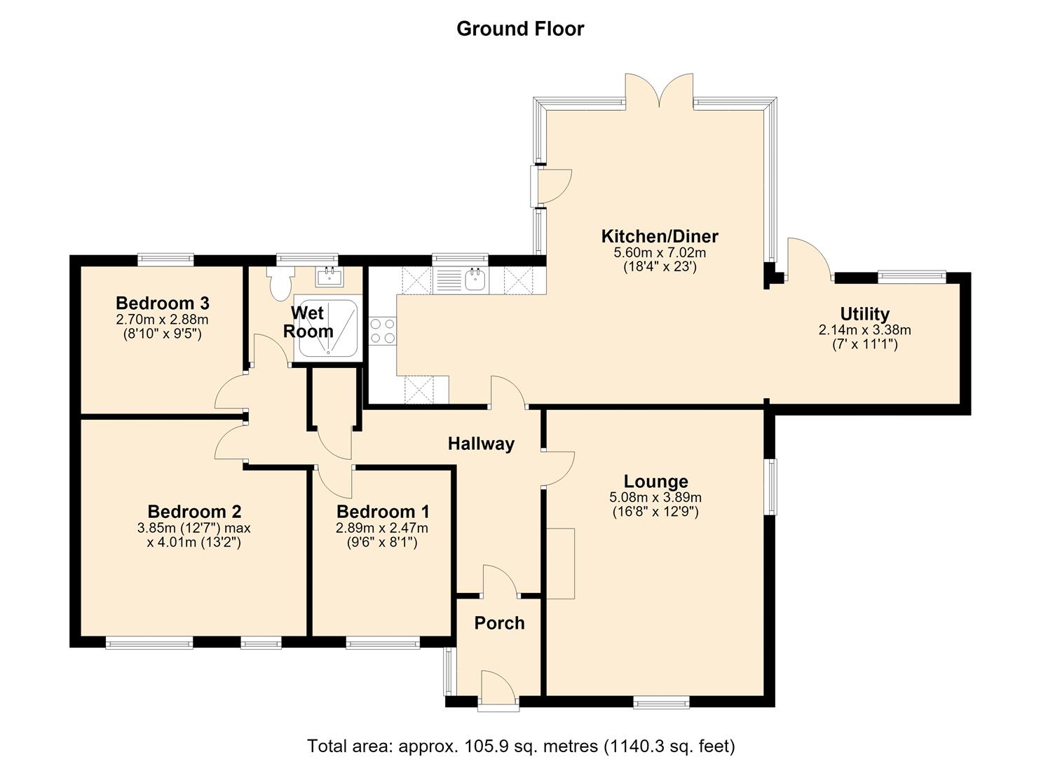 Tan Y Bryn, Crabtree Walk, Knighton floorplan