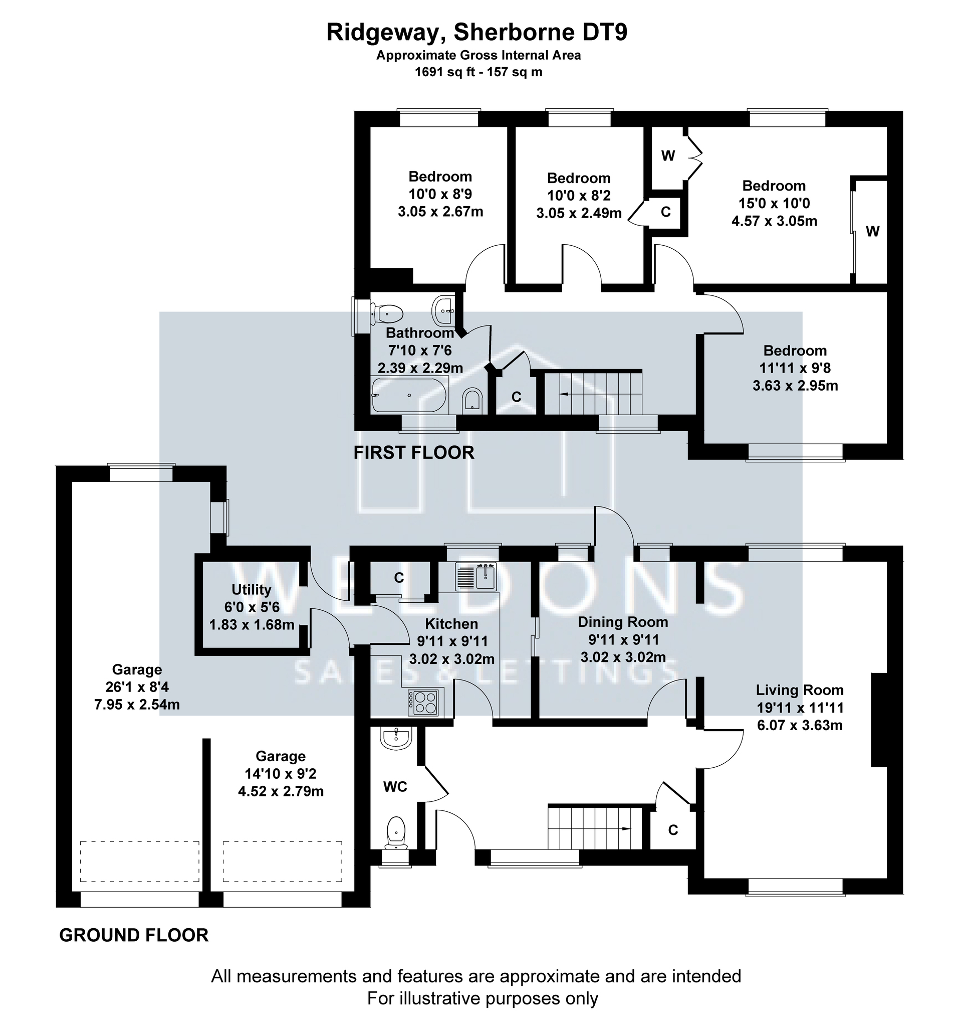 9, Ridge Way, Sherborne, Dorset - No Onward Chain floorplan