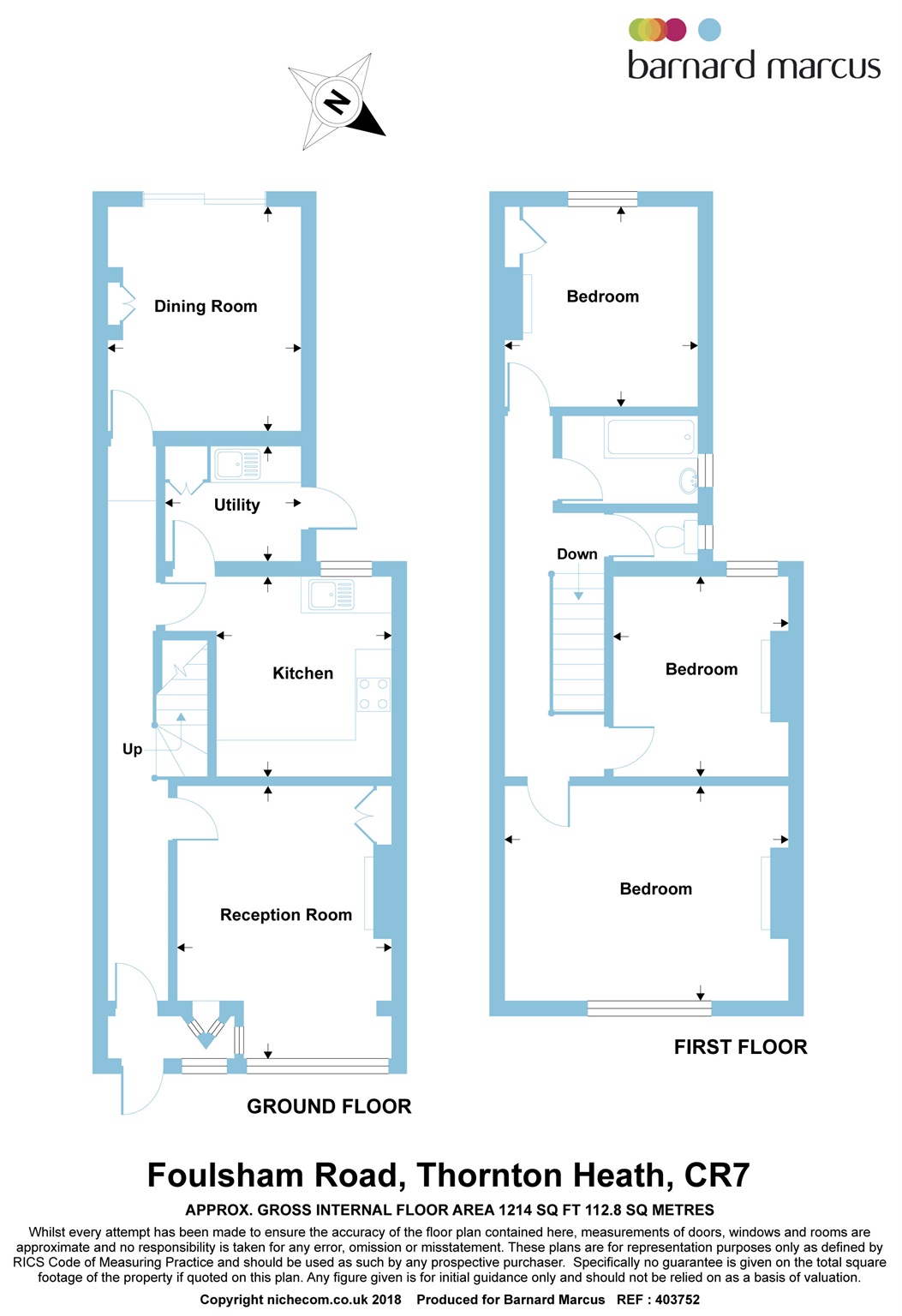 3 Bedrooms Terraced house for sale in Foulsham Road, Thornton Heath CR7