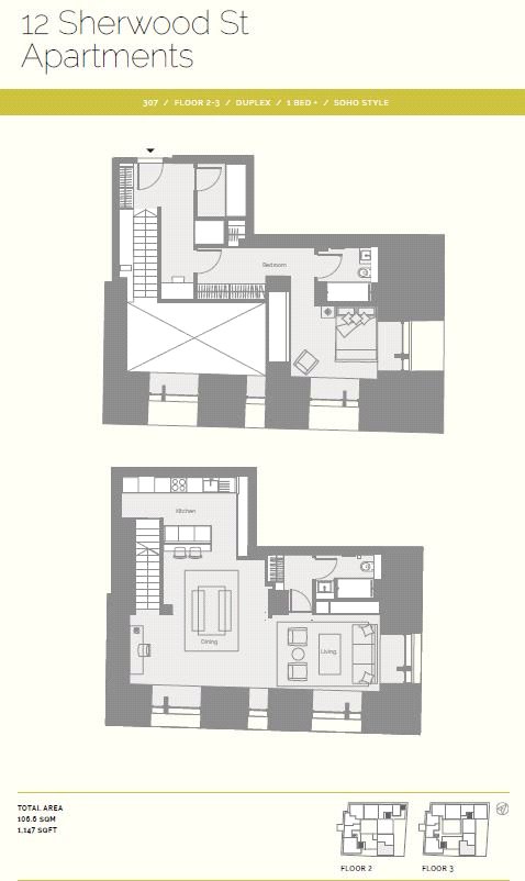 1 Bedrooms Flat to rent in The Sherwood, 12 Sherwood Street, Soho W1F