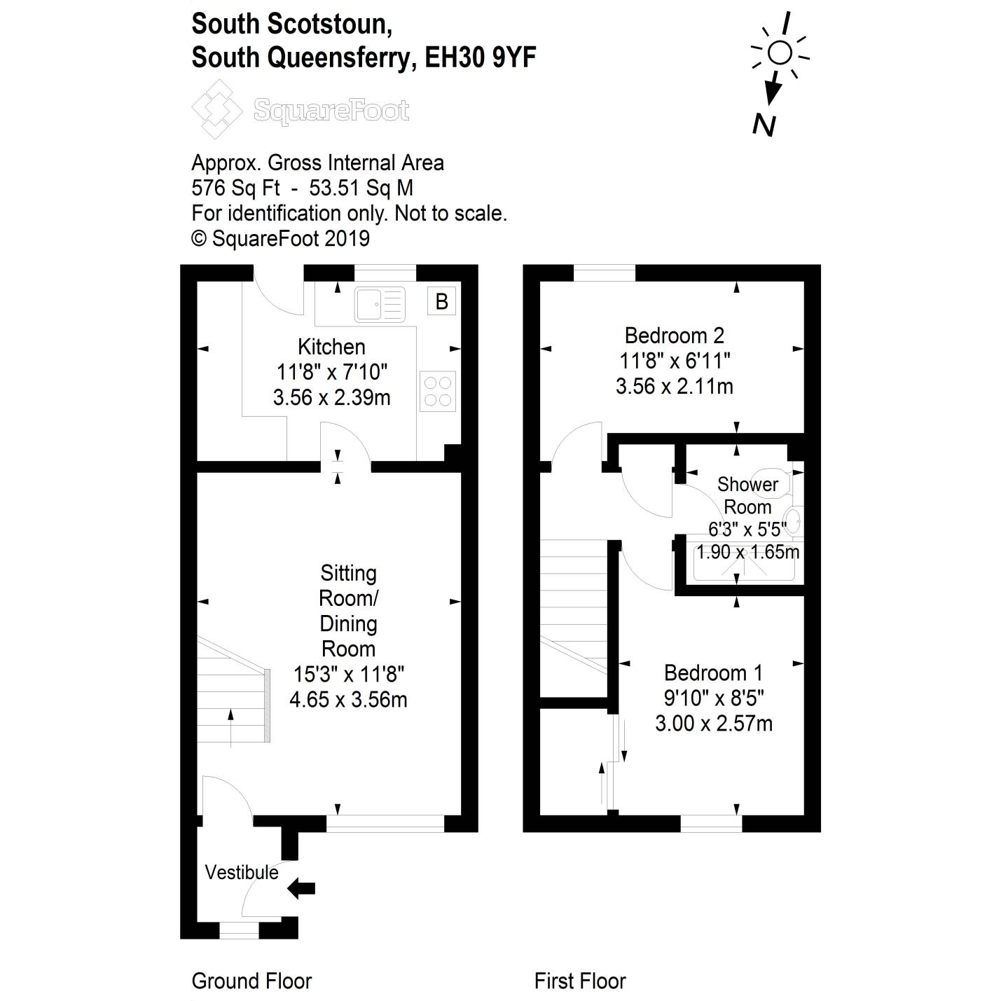 2 Bedrooms Terraced house for sale in 130 South Scotstoun, South Queensferry EH30