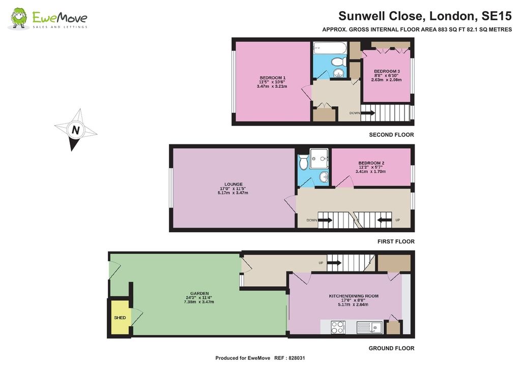 Sunwell Close, London SE15, 3 bedroom terraced house for sale