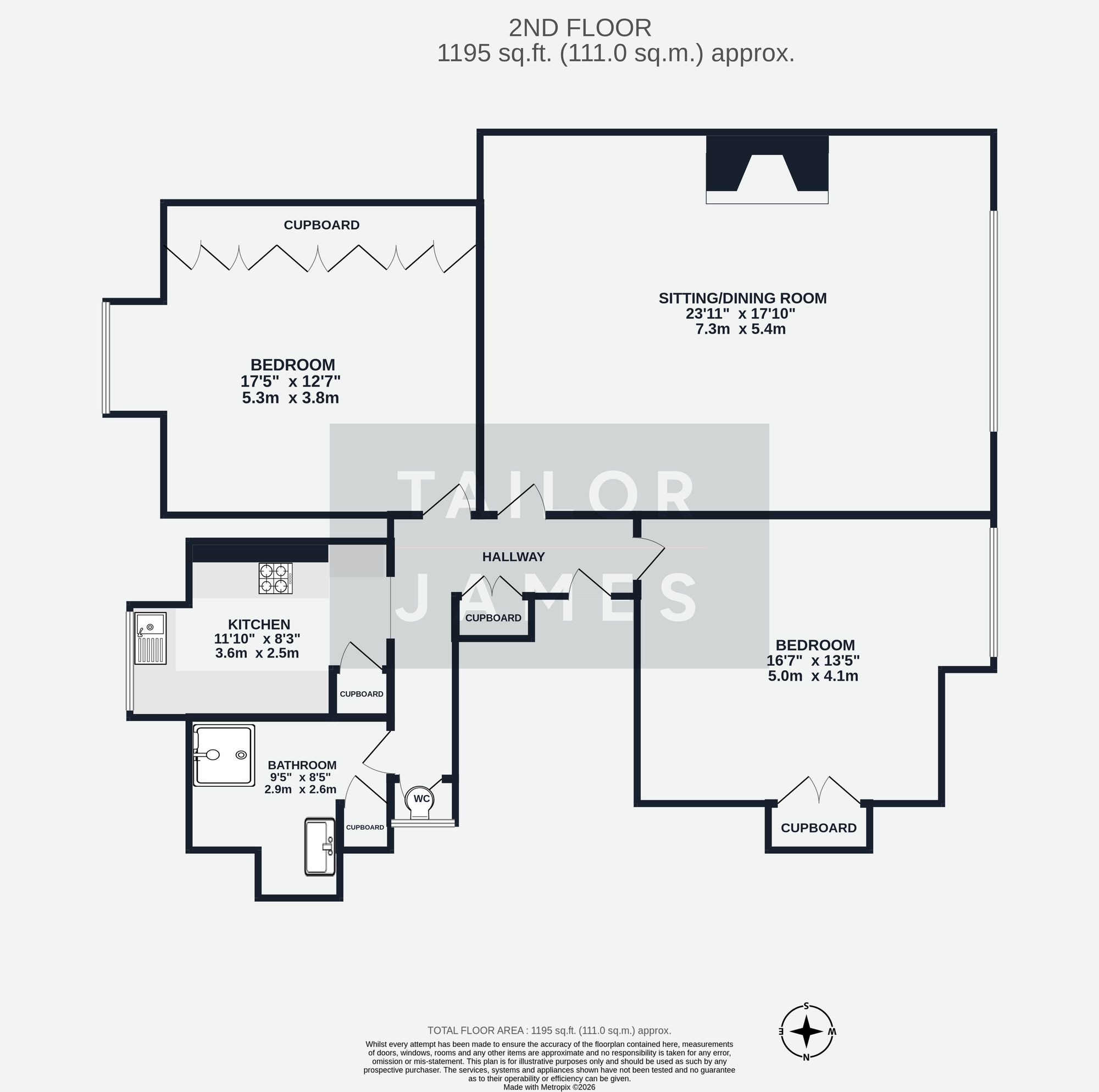 Second Floor Flat, 19 Palmeira Avenue, Hove floorplan