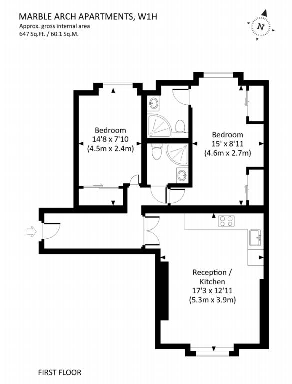 2 Bedrooms Flat to rent in Harrowby Street, London W1H