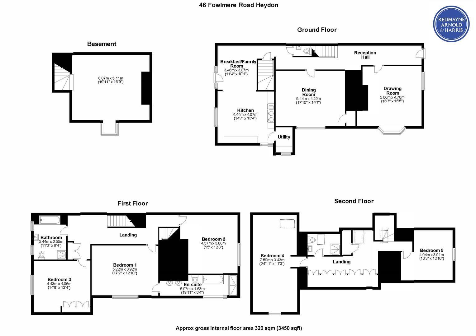 Heydon Farmhouse 46, Fowlmere Road, Heydon, Royston floorplan