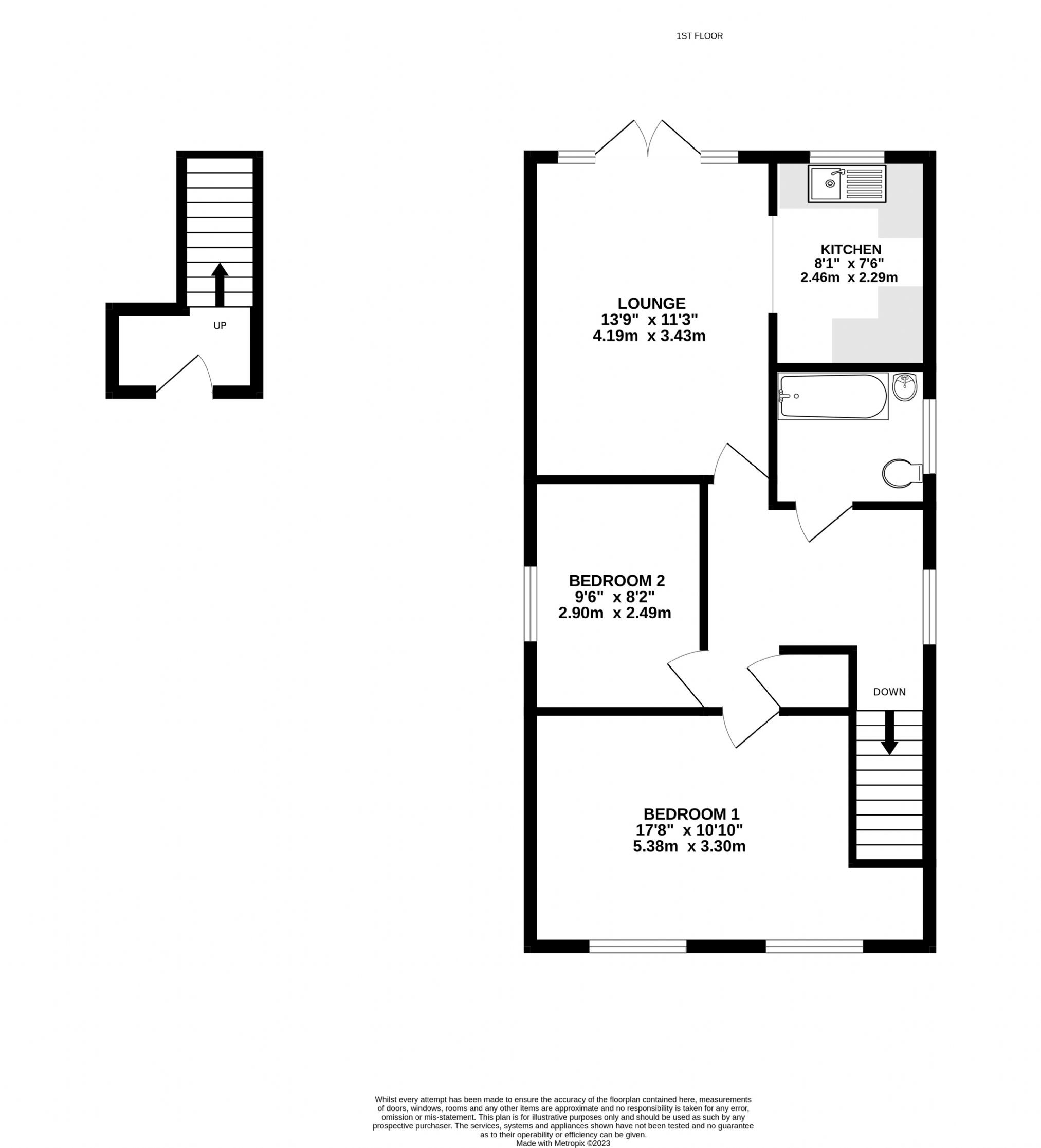 Flat 2, 79, Woodberry Way, Walton On The Naze floorplan