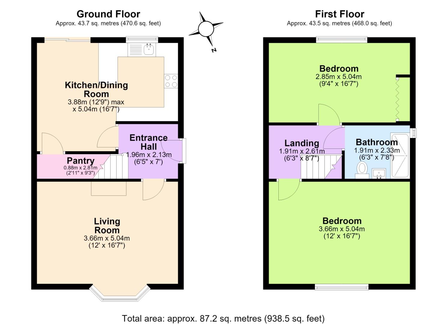 6, Langton Close, Coalville floorplan