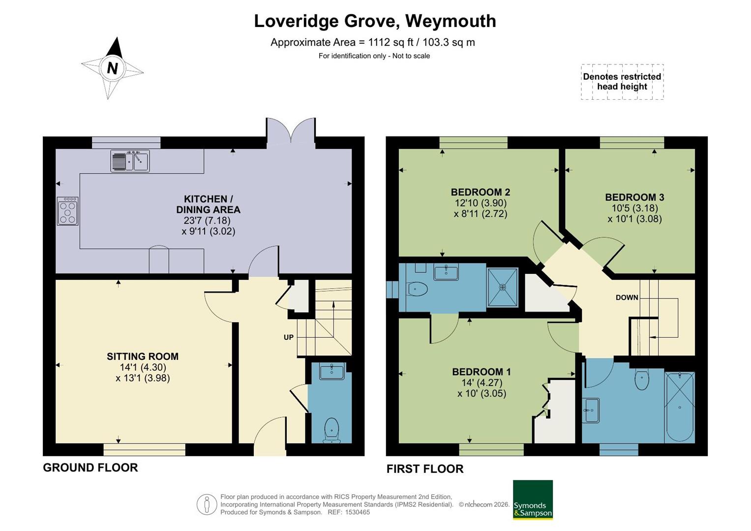 Loveridge Grove, Weymouth floorplan