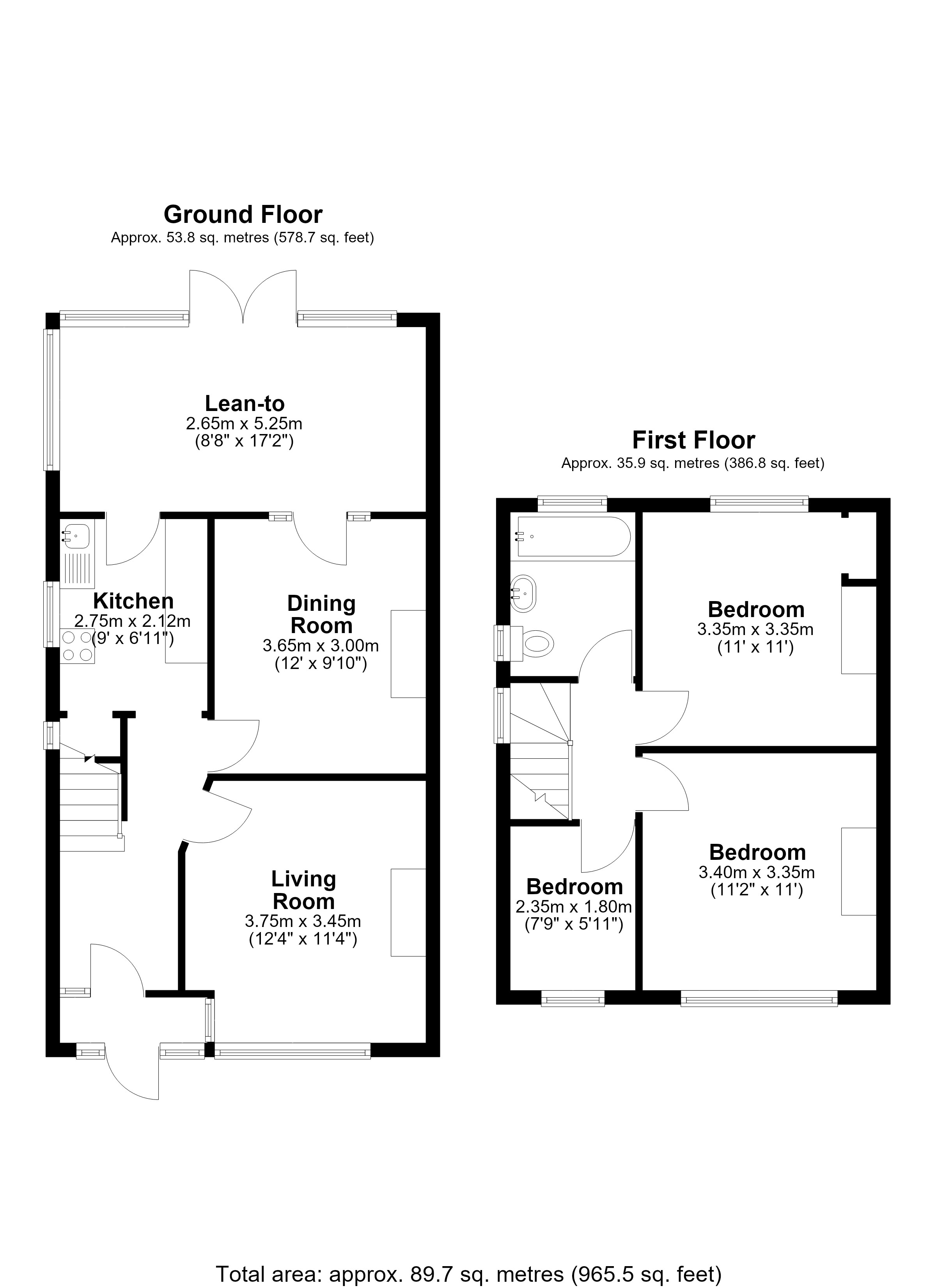 56, Warren Road, Addlestone floorplan