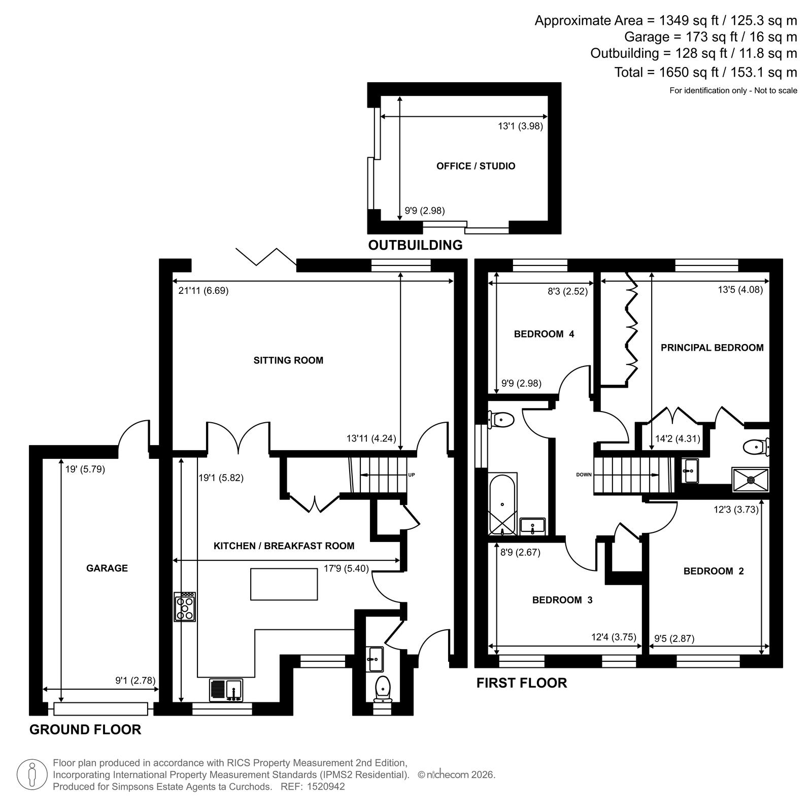 3, Vale Close, Weybridge floorplan