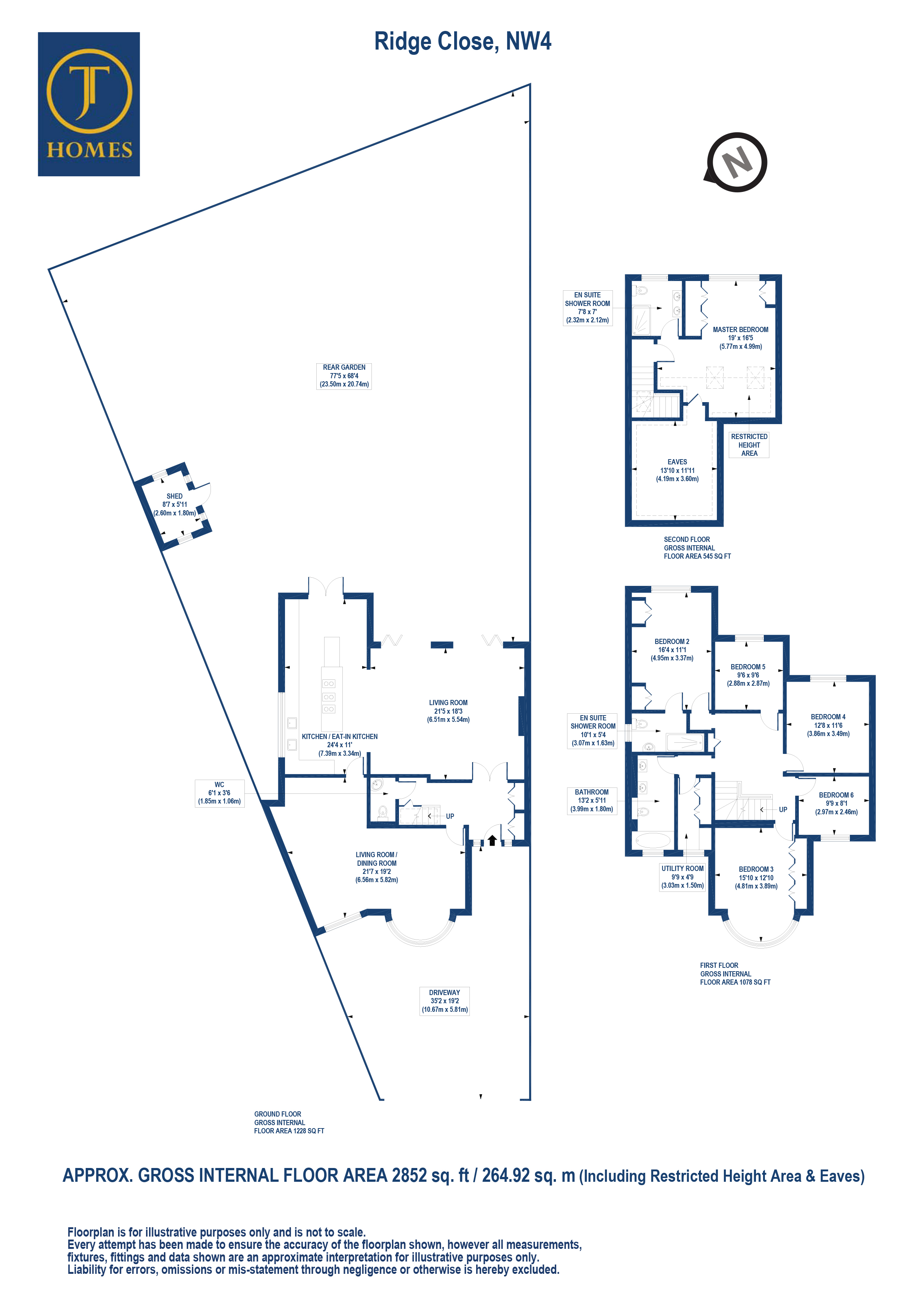 4, Ridge Close, London floorplan