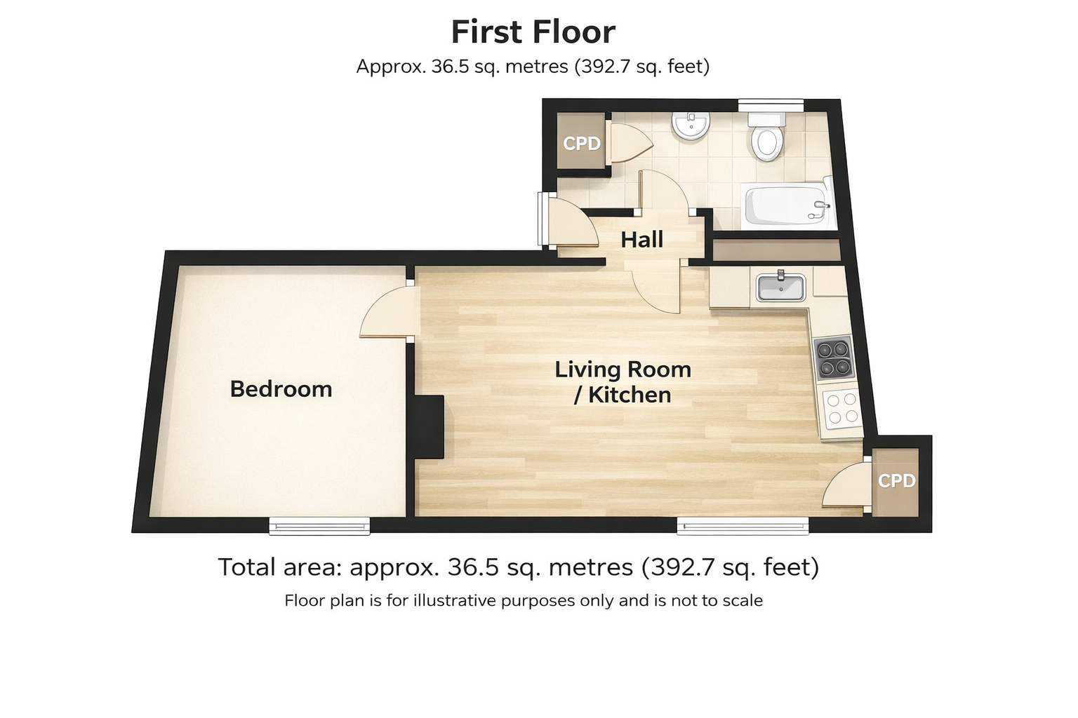 Flat 4, 27, Kirkland, Kendal floorplan