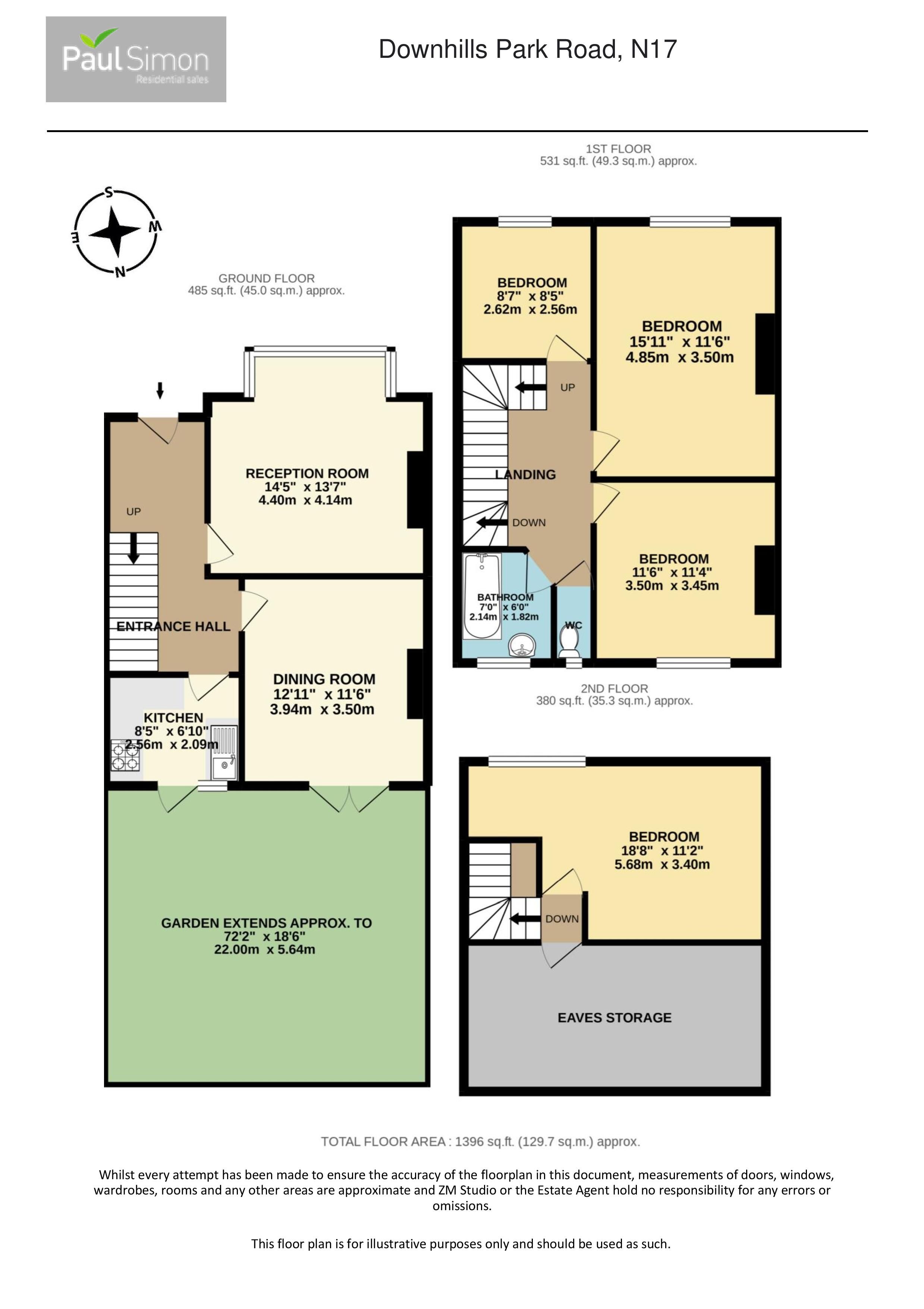 102, Downhills Park Road, London, floorplan