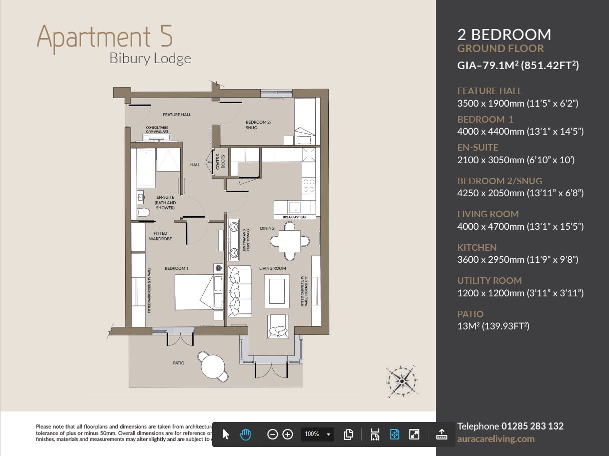 5 Bibury Lodge, Stratton Court,, Stratton Place, Cirencester floorplan