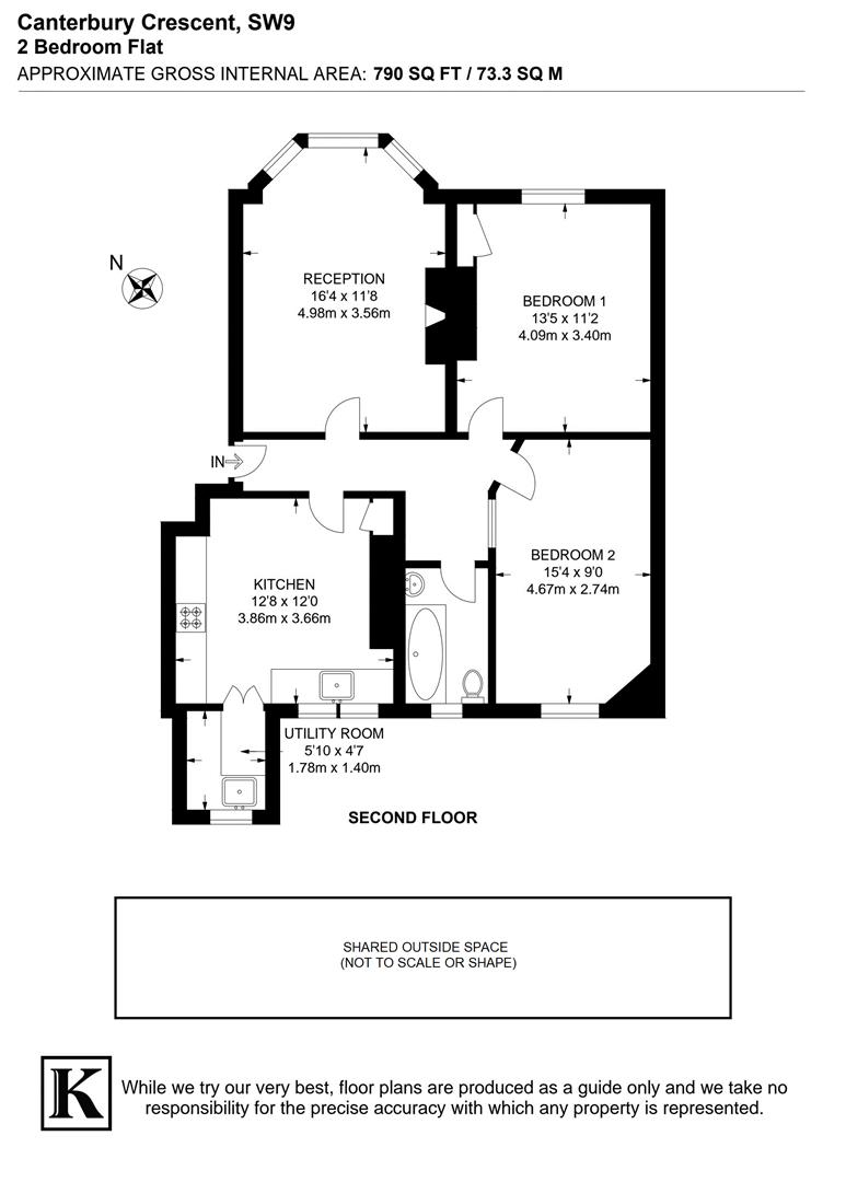 Flat 6, Dover Mansions, Canterbury Crescent, London floorplan
