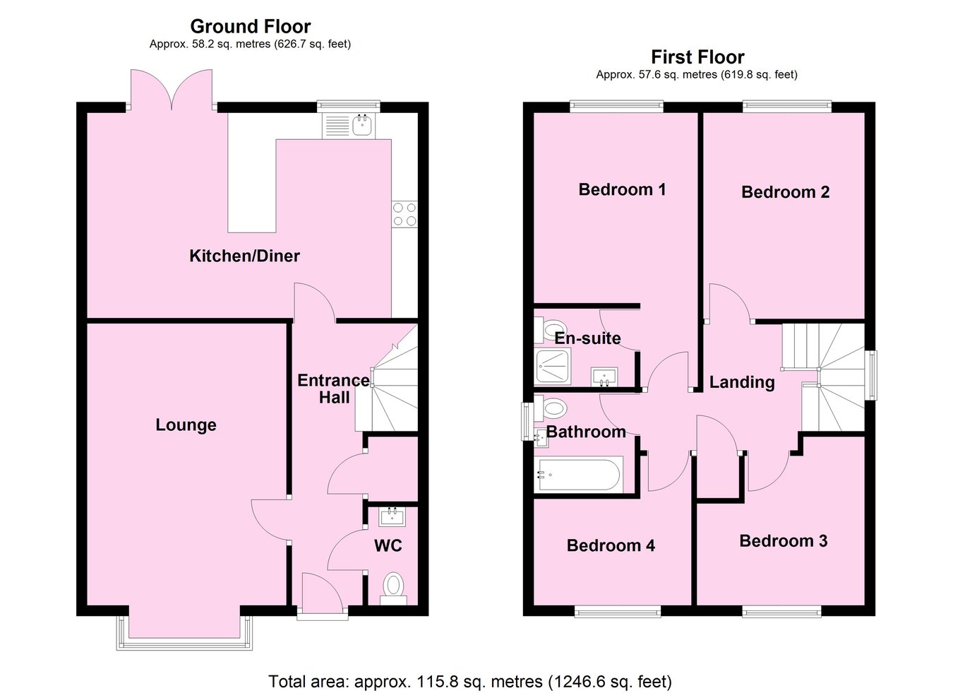 24, Crowfoot Way, Leicester floorplan