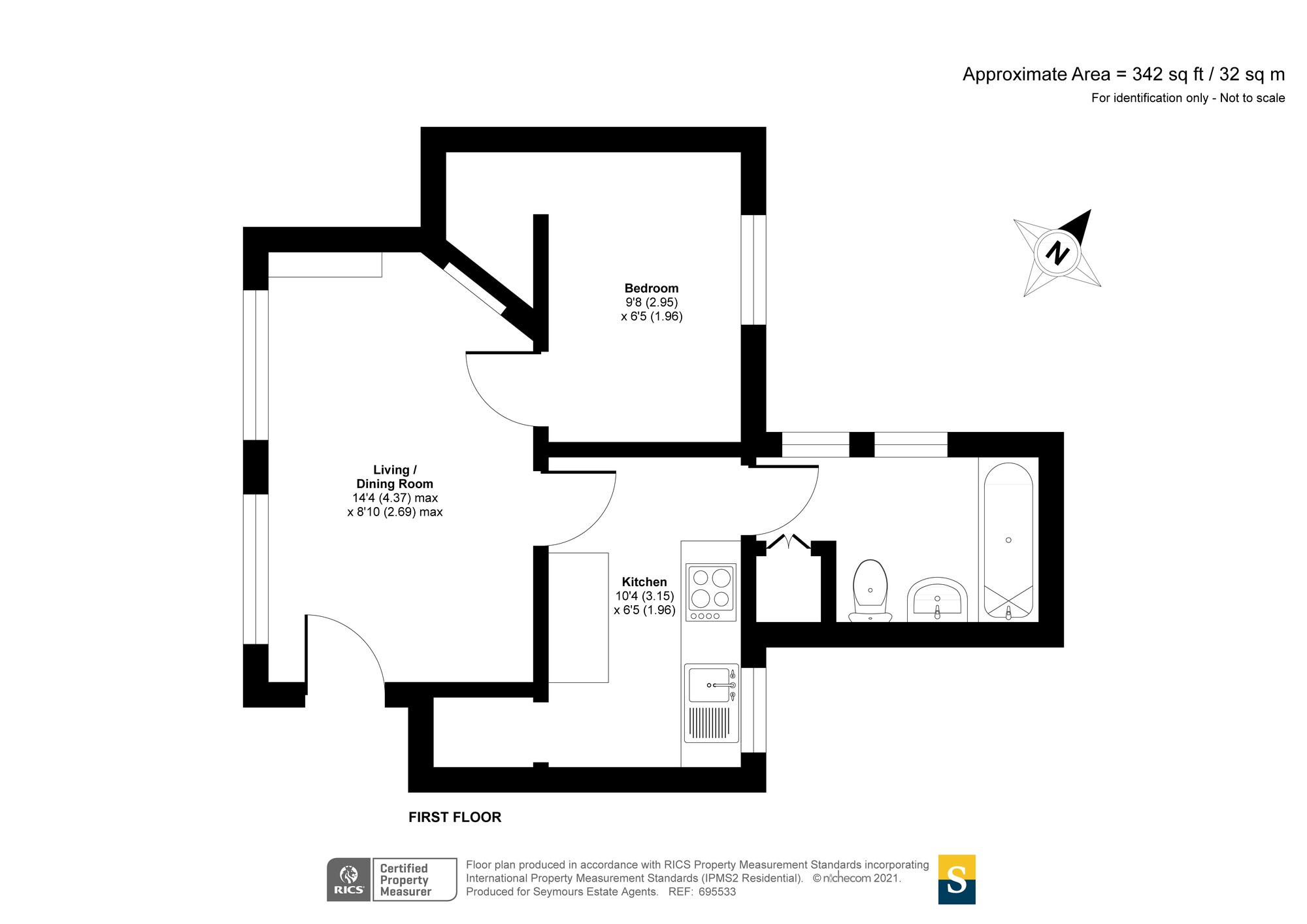 West Byfleet, Surrey KT14, 1 bedroom flat for sale 57825956