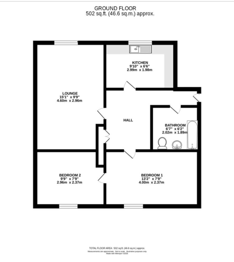 9 Rugby Court, Grantham floorplan