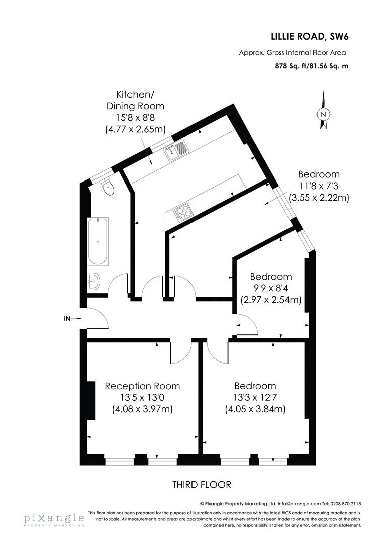 6, Dorset Mansions, Lillie Road, London, floorplan
