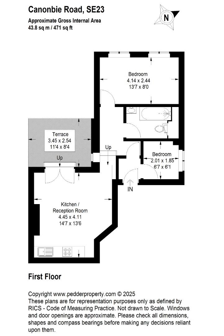 Flat 4, 42, Canonbie Road, London floorplan