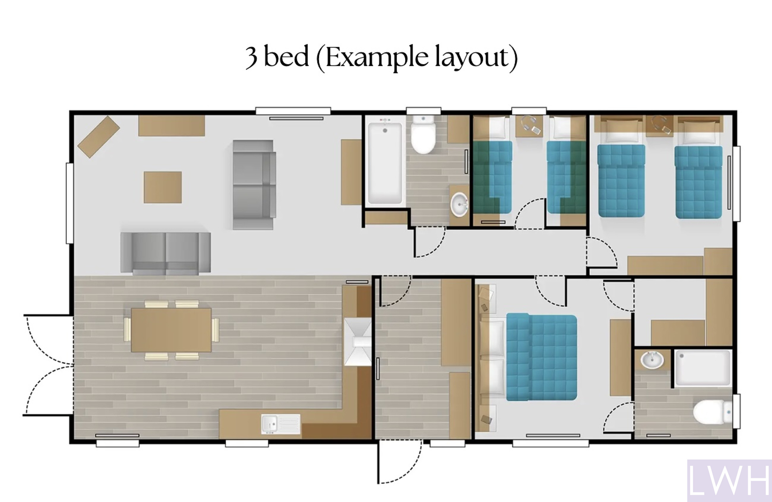 002 Gimblet Rock Holiday Park, Pwllheli floorplan