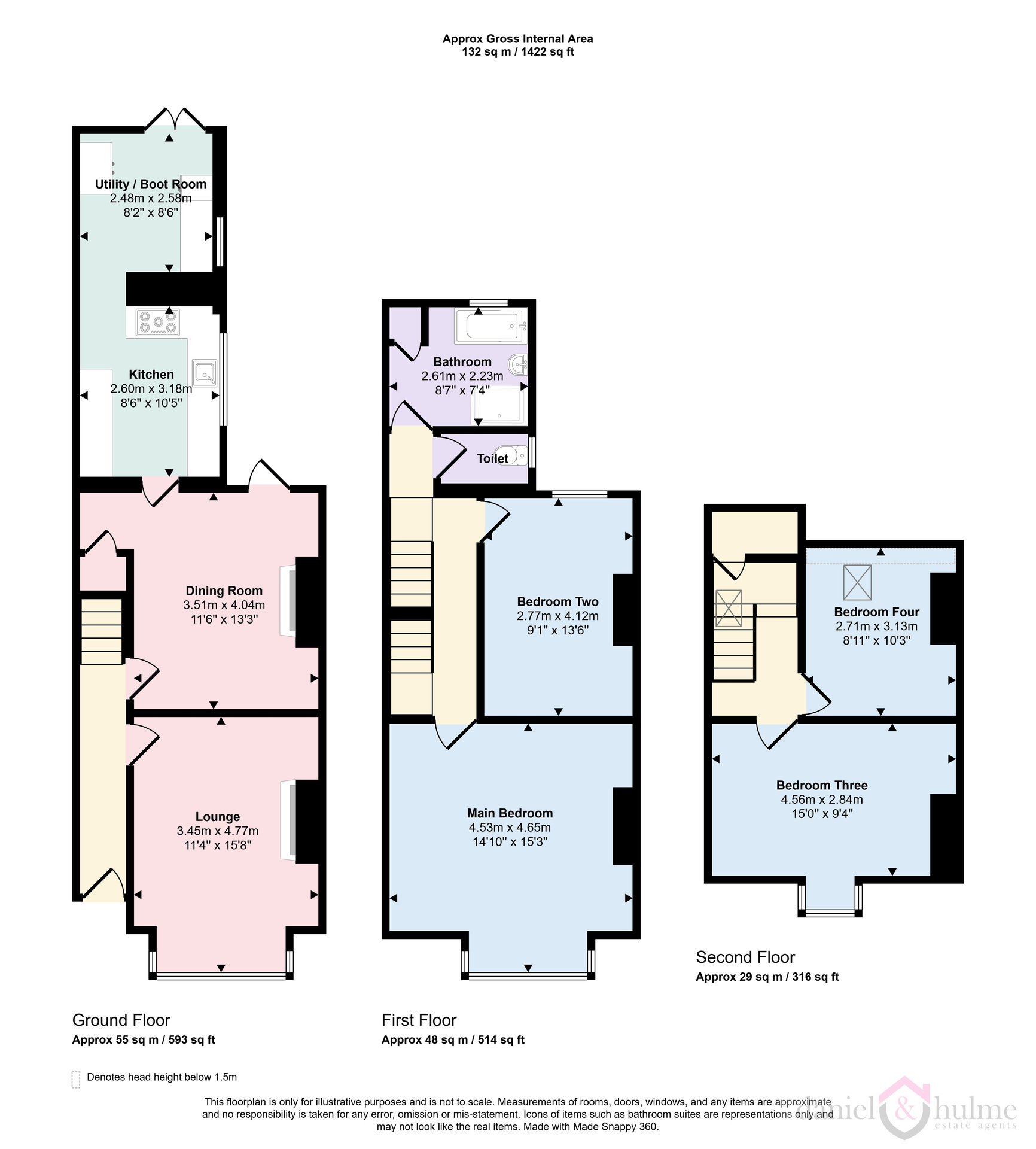 14 Osborne Street, Leek floorplan