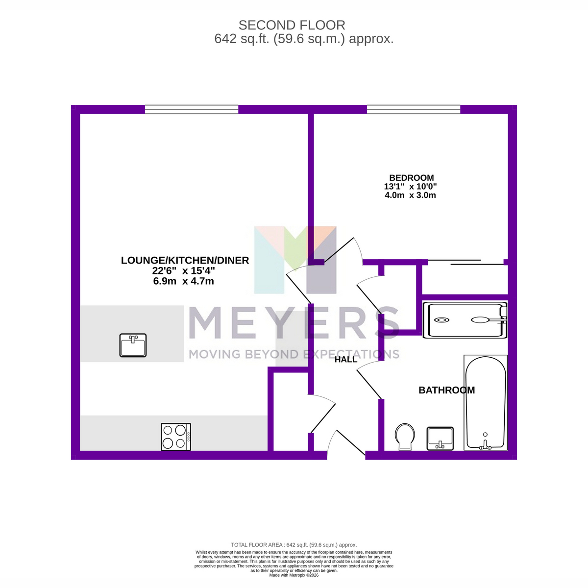 Flat 31 Monterey, Royal Close, Christchurch floorplan