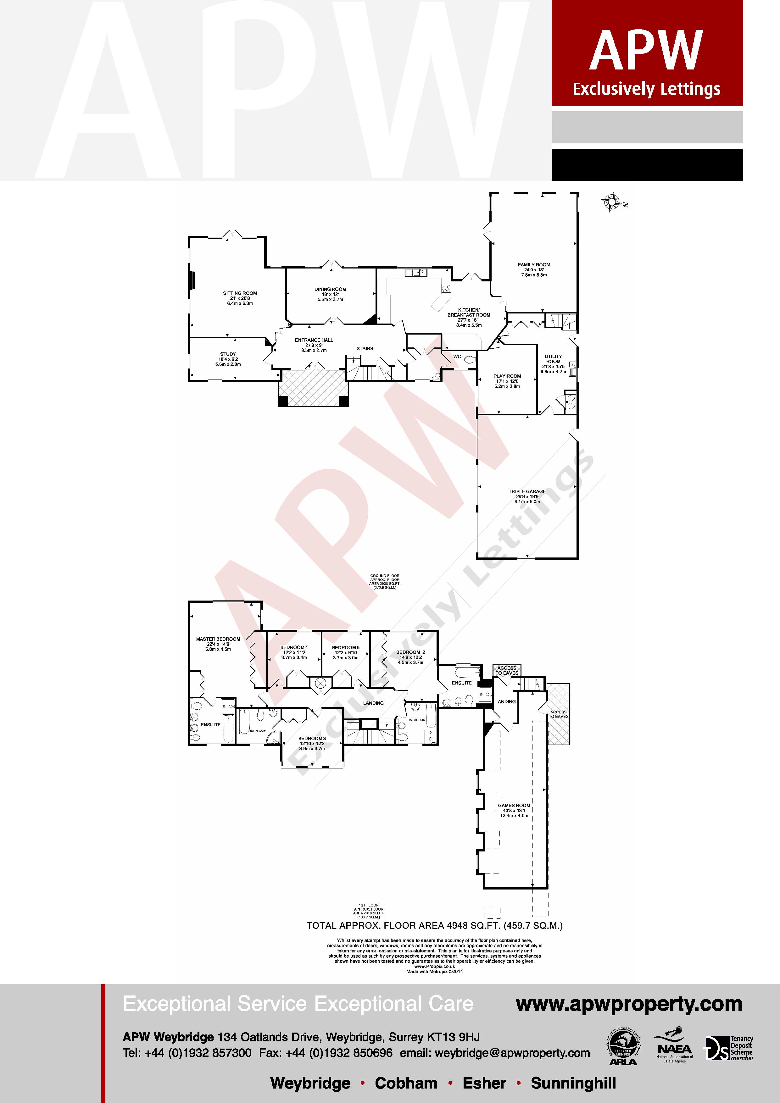 5 Bedrooms Detached house to rent in Bowater Ridge, St Georges Hill KT13