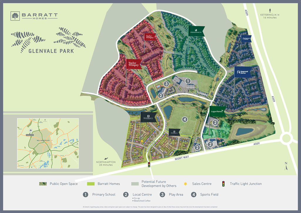 "Stanwell" at Glenvale Drive, Wellingborough NN8, 3 bedroom semi