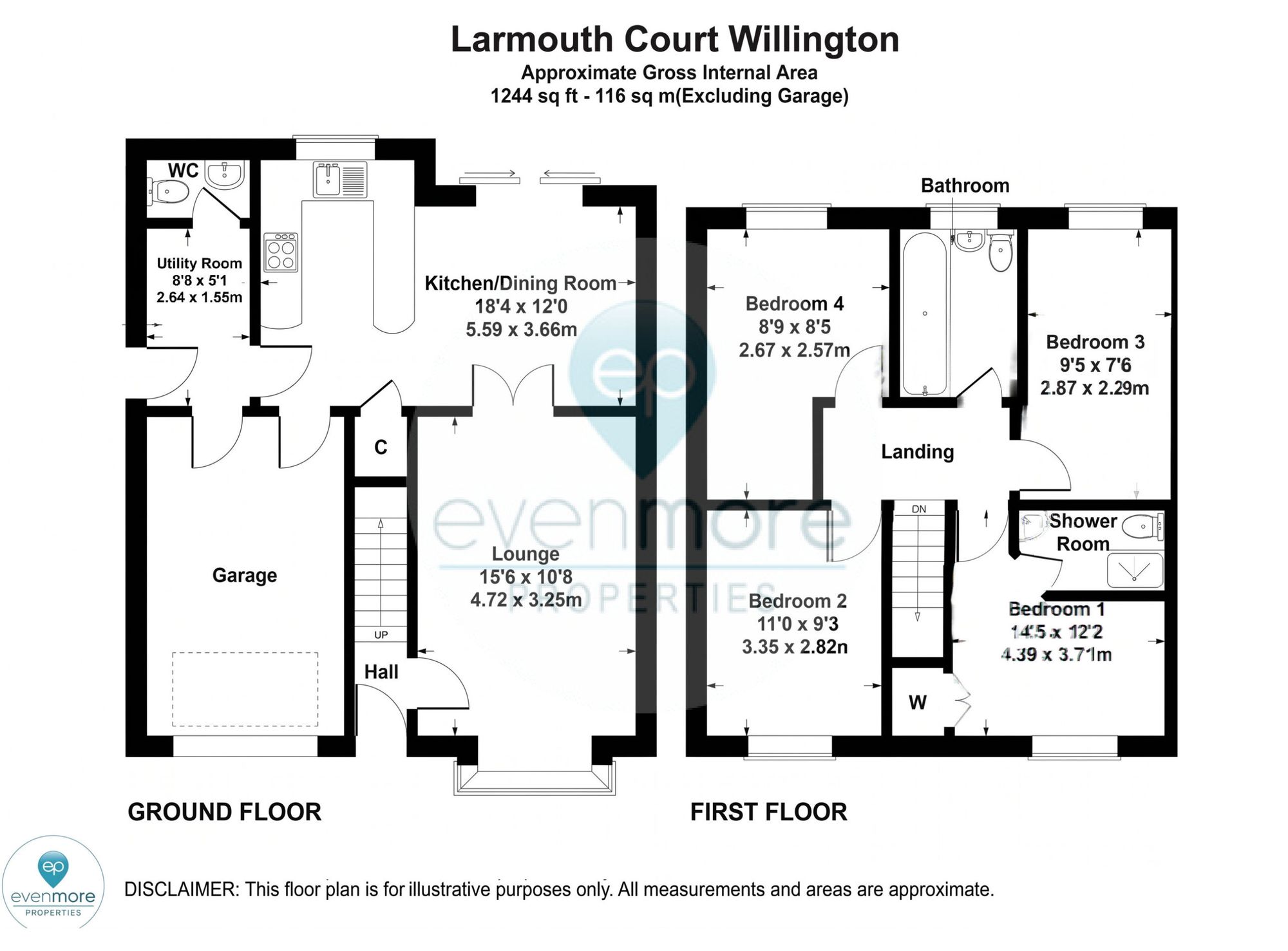 3 Larmouth Court, Crook floorplan